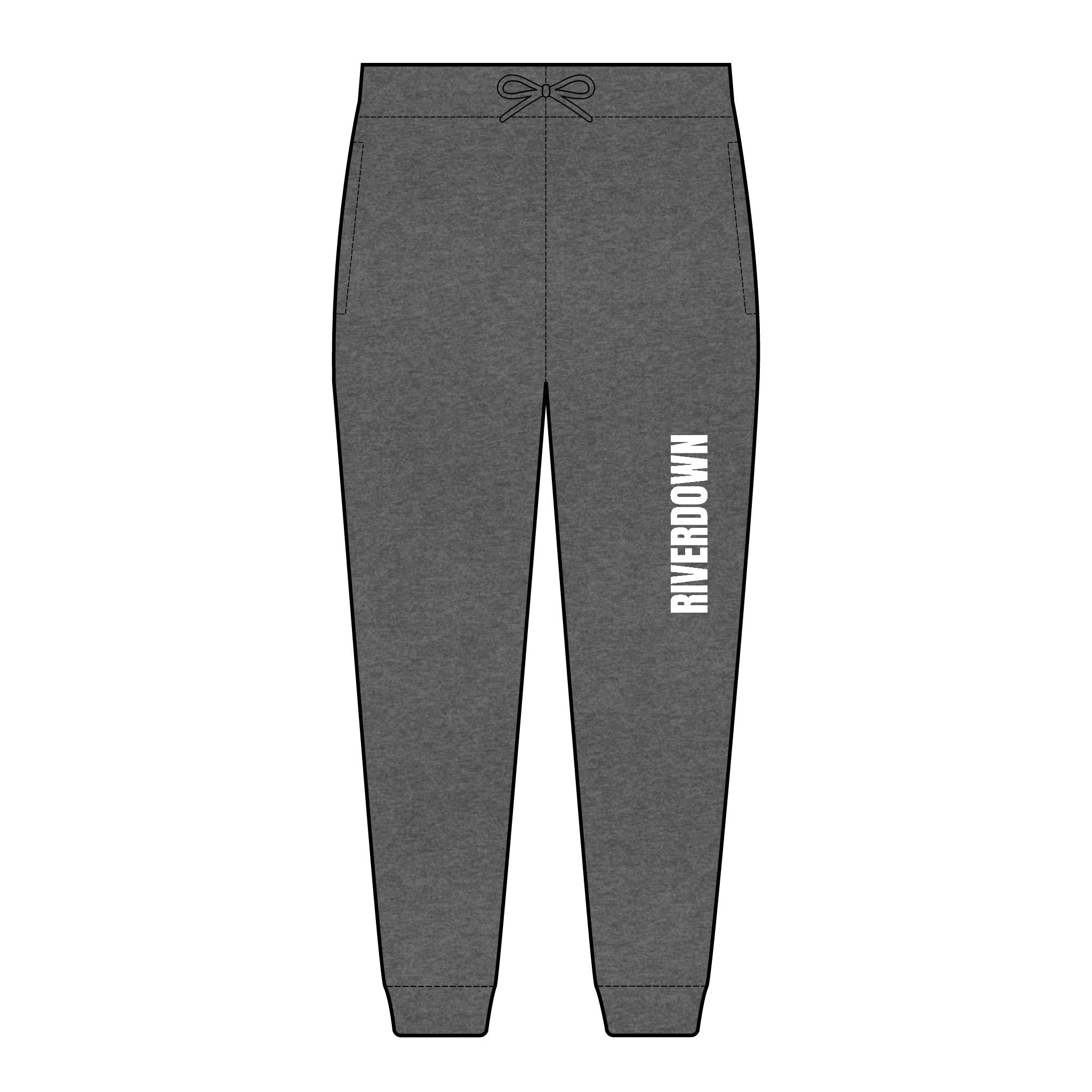 6 - Riverdown Vertical Logo Joggers — Embroidered Fleece Sweatpants