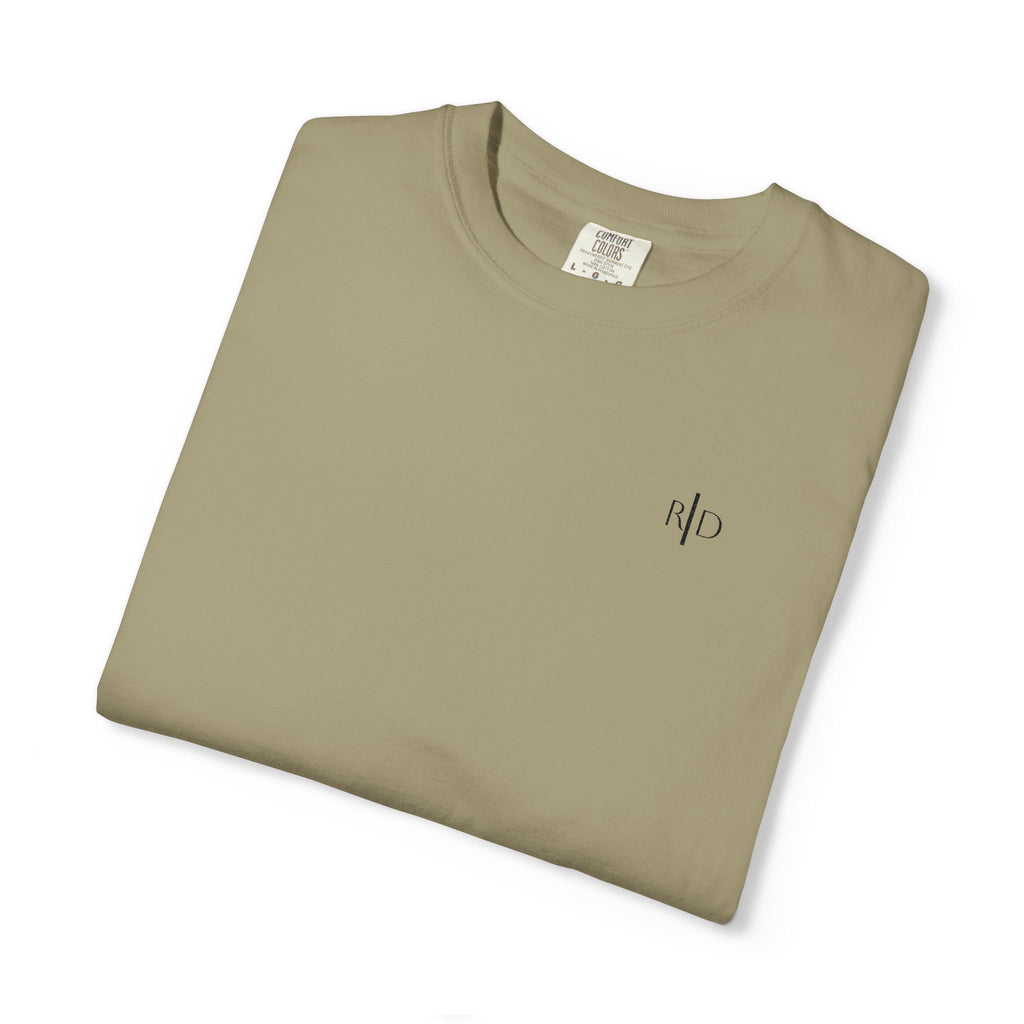 101 - Embroidered RD Logo T-Shirt — Soft Garment-Dyed Casual Tee