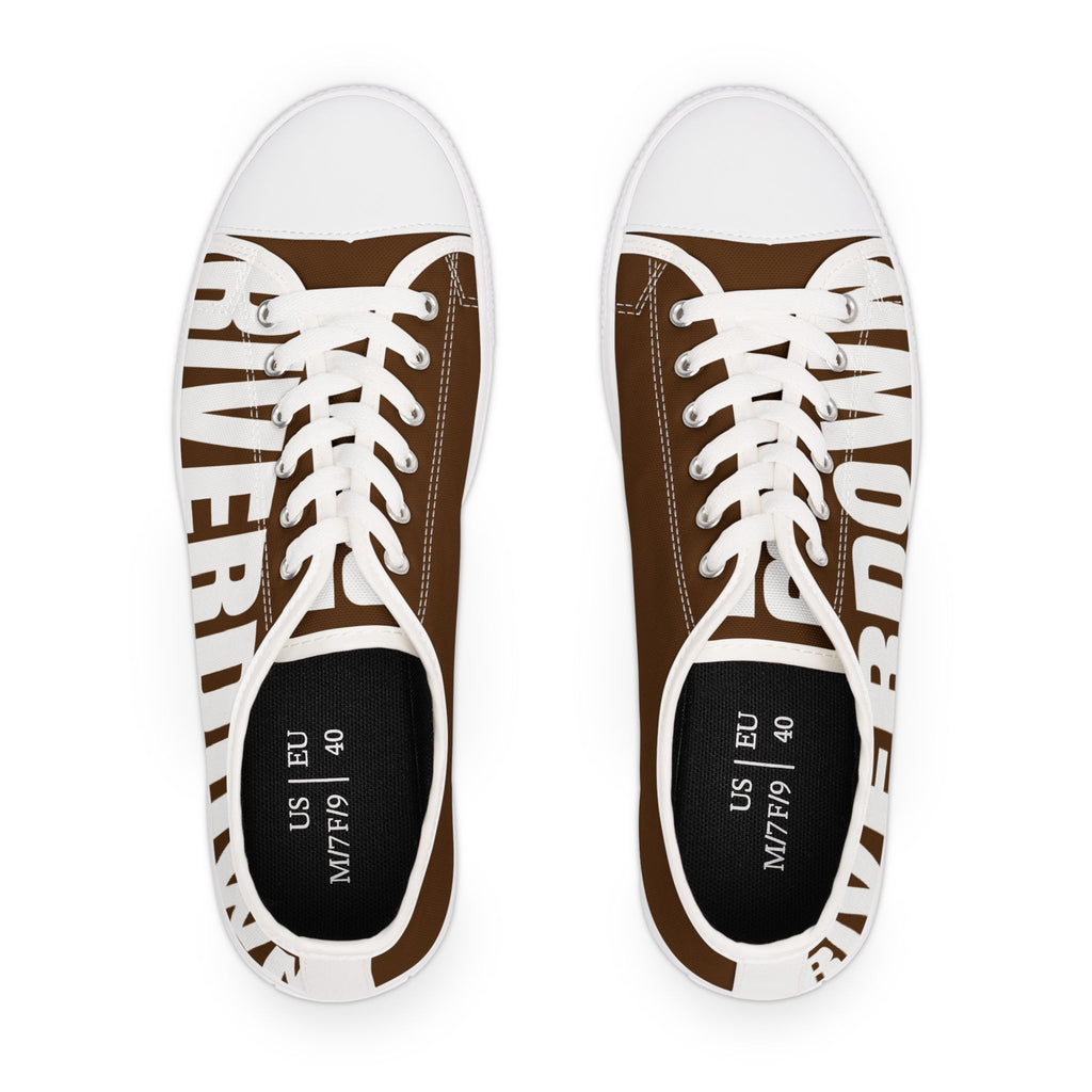81 - Women’s Brown Low Top Sneakers — Canvas Shoes