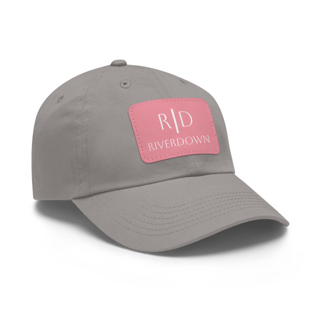 92 - Dad Hat with Leather Patch Multi Color (Rectangle)