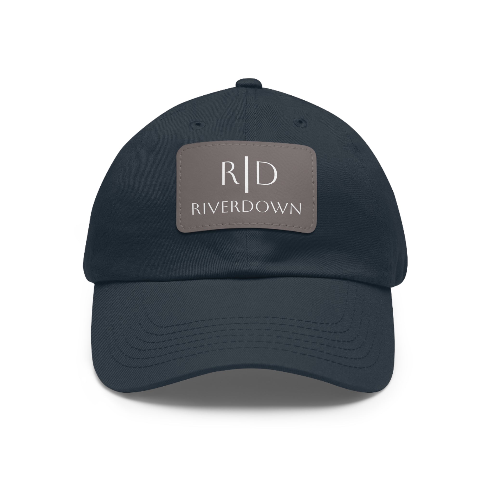 92 - Dad Hat with Leather Patch Multi Color (Rectangle)