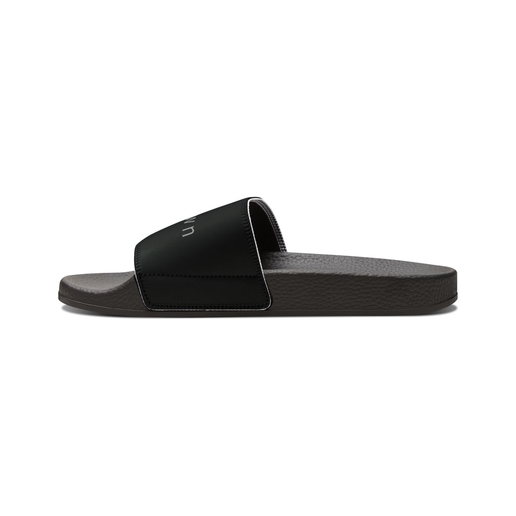 81 - Men's Black Slide Sandals — Customizable Removable-Strap Slides with Logo