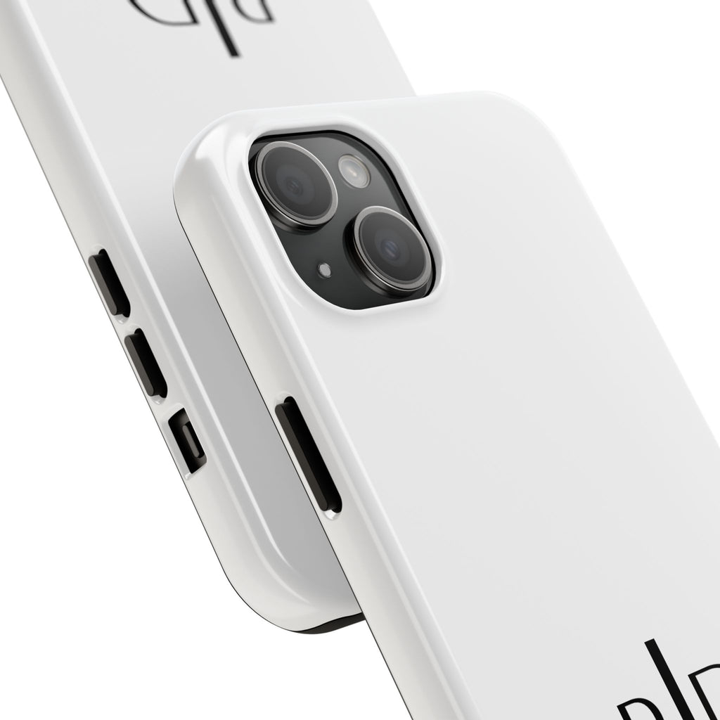 924 - Phone Case White Cap — Durable Protective Phone Cover with Monogram Logo