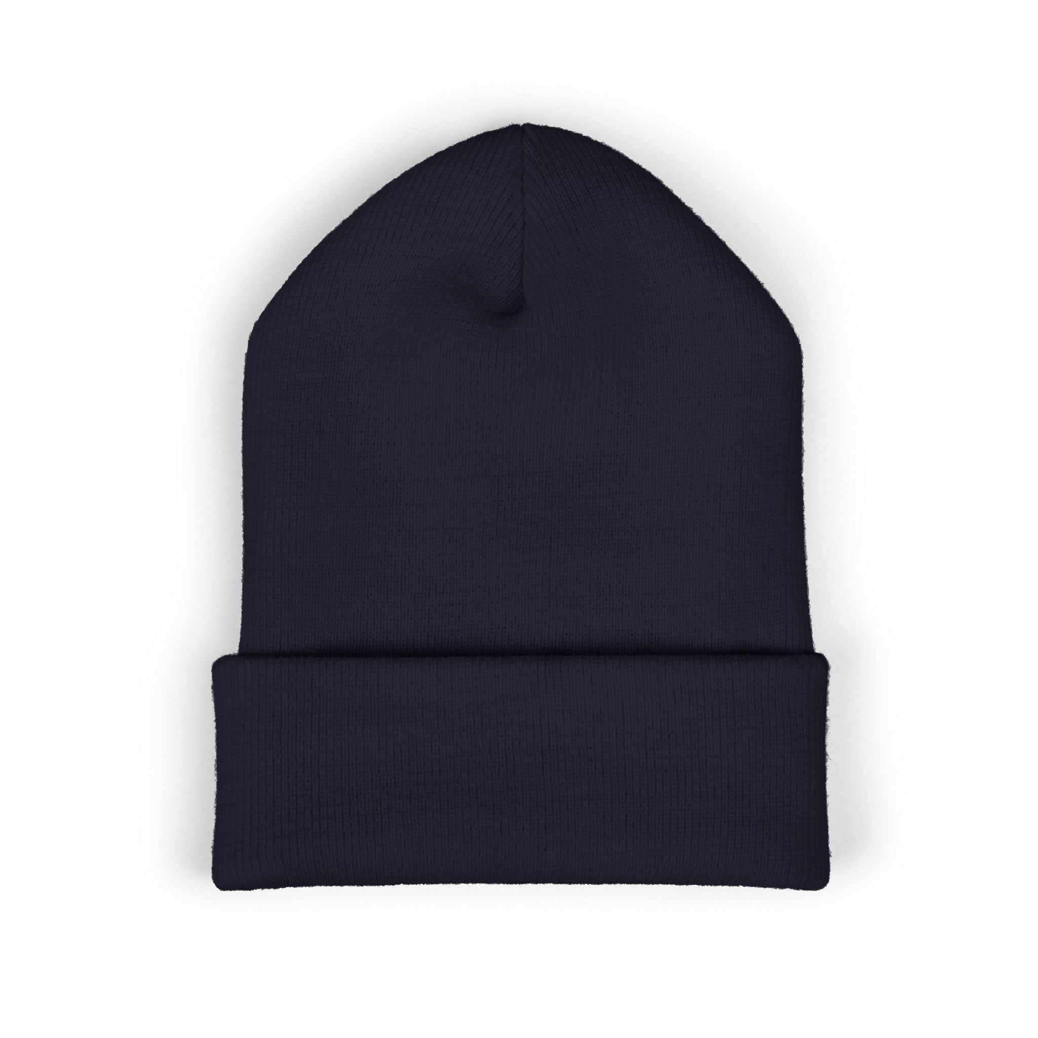 92 - RD Embroidered Cuffed Beanie — Classic Knit Hat, Bold Yellow