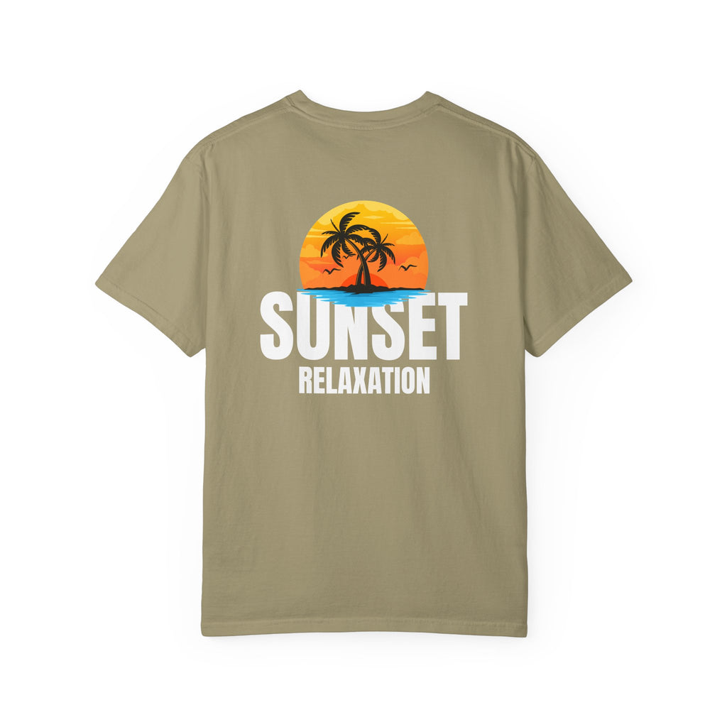 10 - Tee Multi Colors Sunset Relaxation — Minimalist Initials T-Shirt