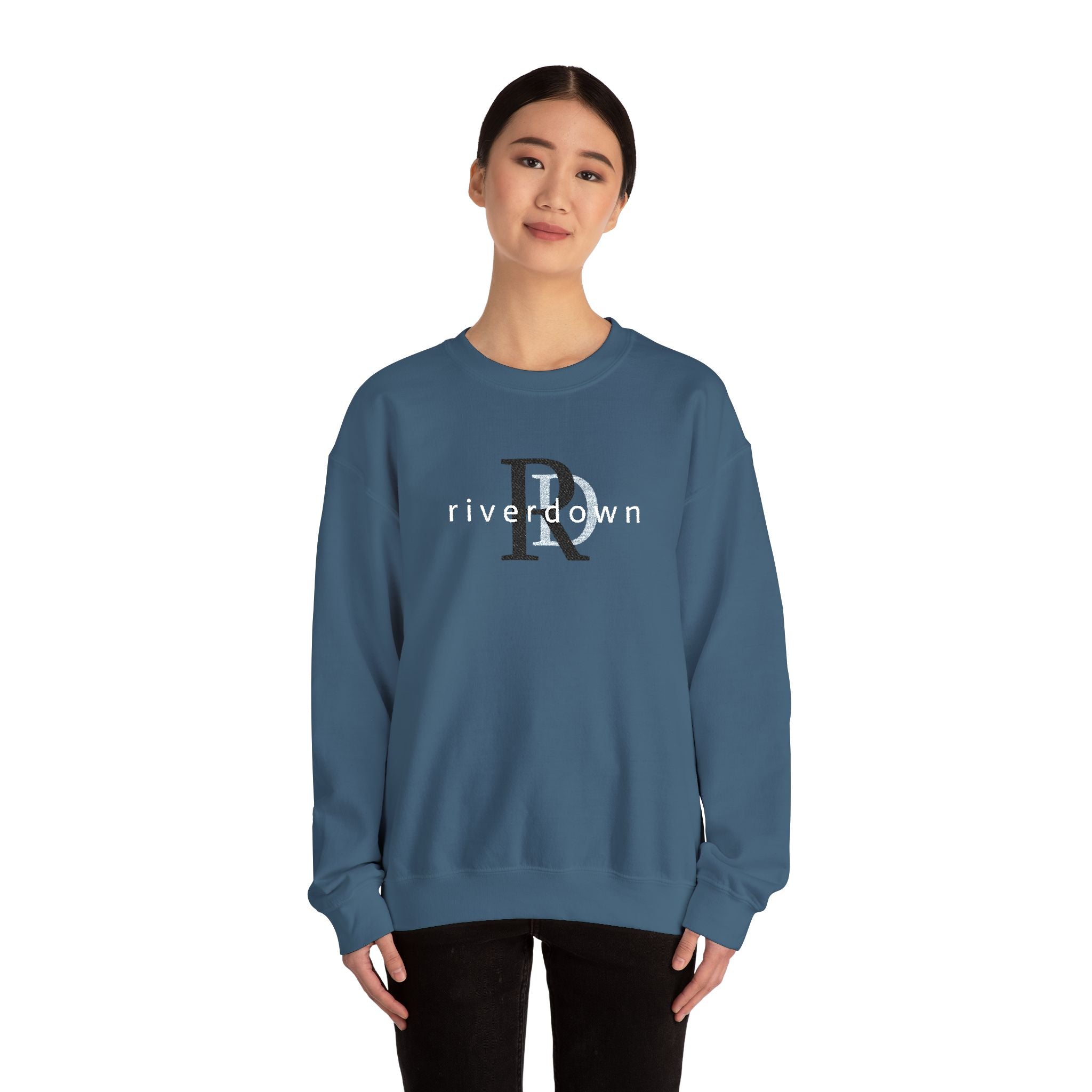 3 - Crewneck Embroidered RD Sweatshirt —Anchor  'Riverdown' Anchor Logo Minimalist Nautical Pullover