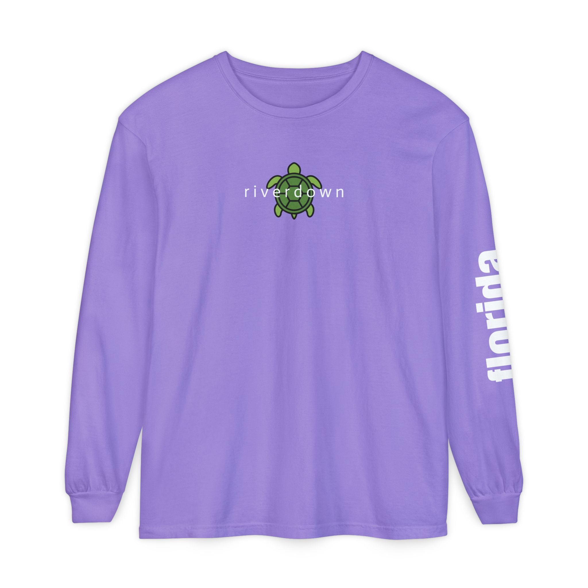 2 - Long Sleeve Tee Multi Colors Sea Turtle — Florida Sleeve Graphic