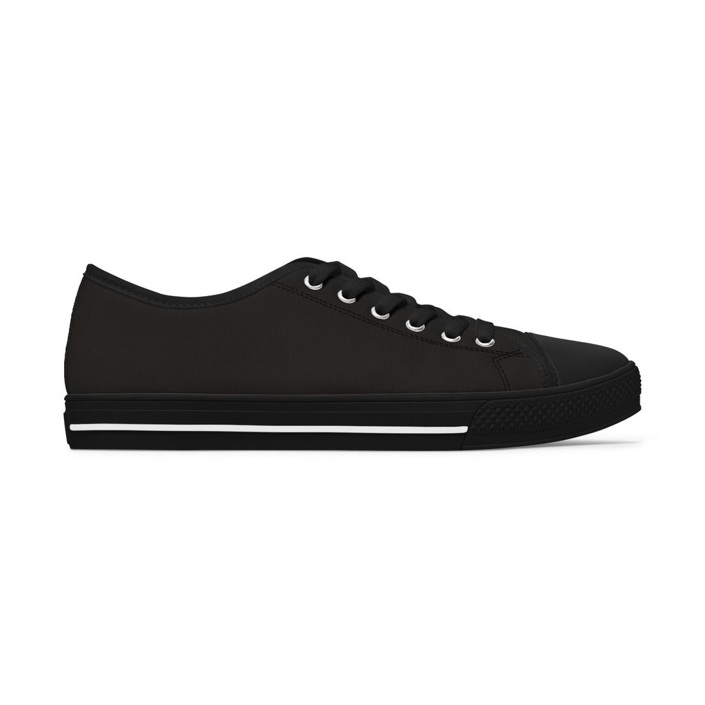 81 - Women’s Black Low Top Sneakers — Canvas Shoes