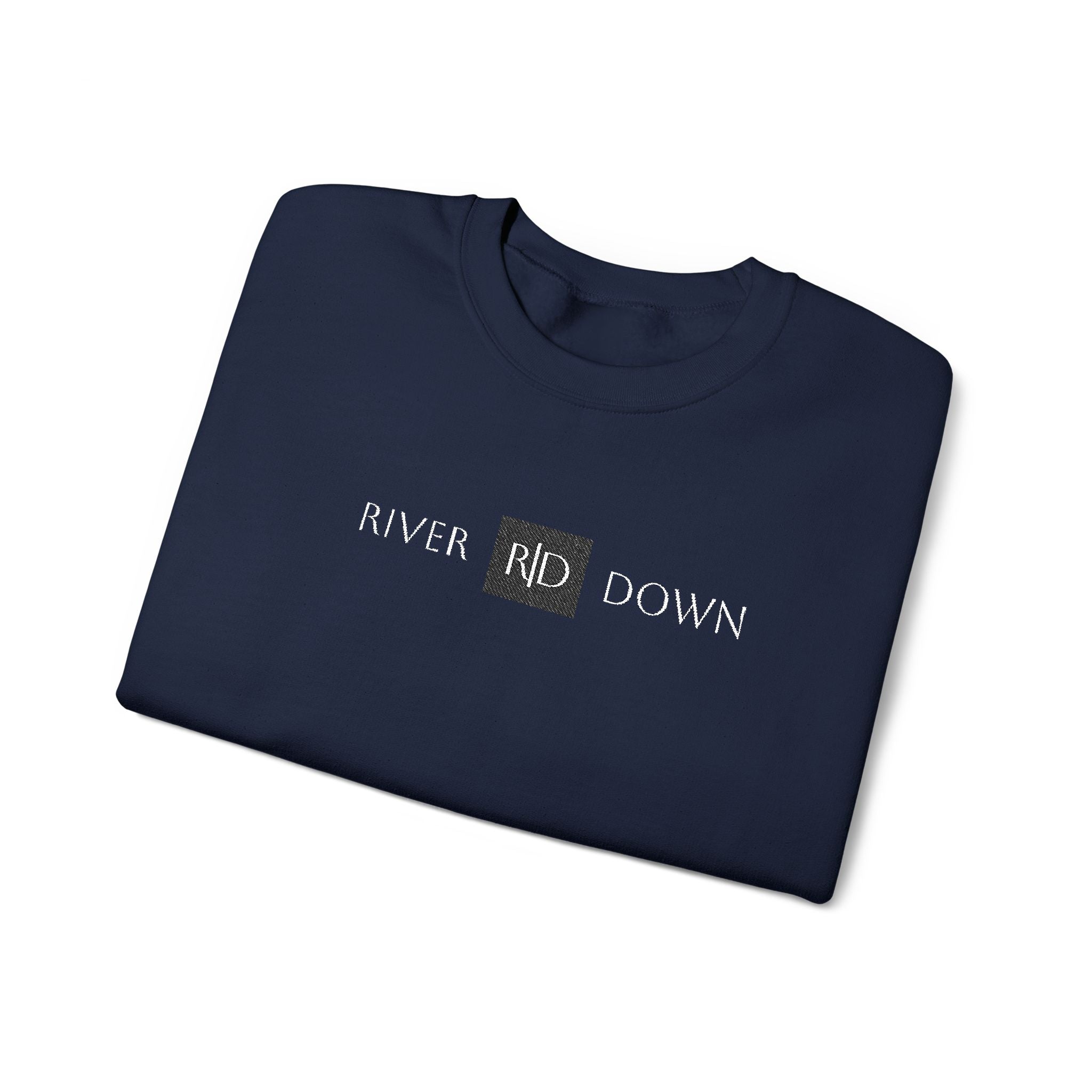 3 - Sweatshirt Embroidered Square RD Minimal Graphic Crewneck Sweatshirt — Small Black Patch Logo