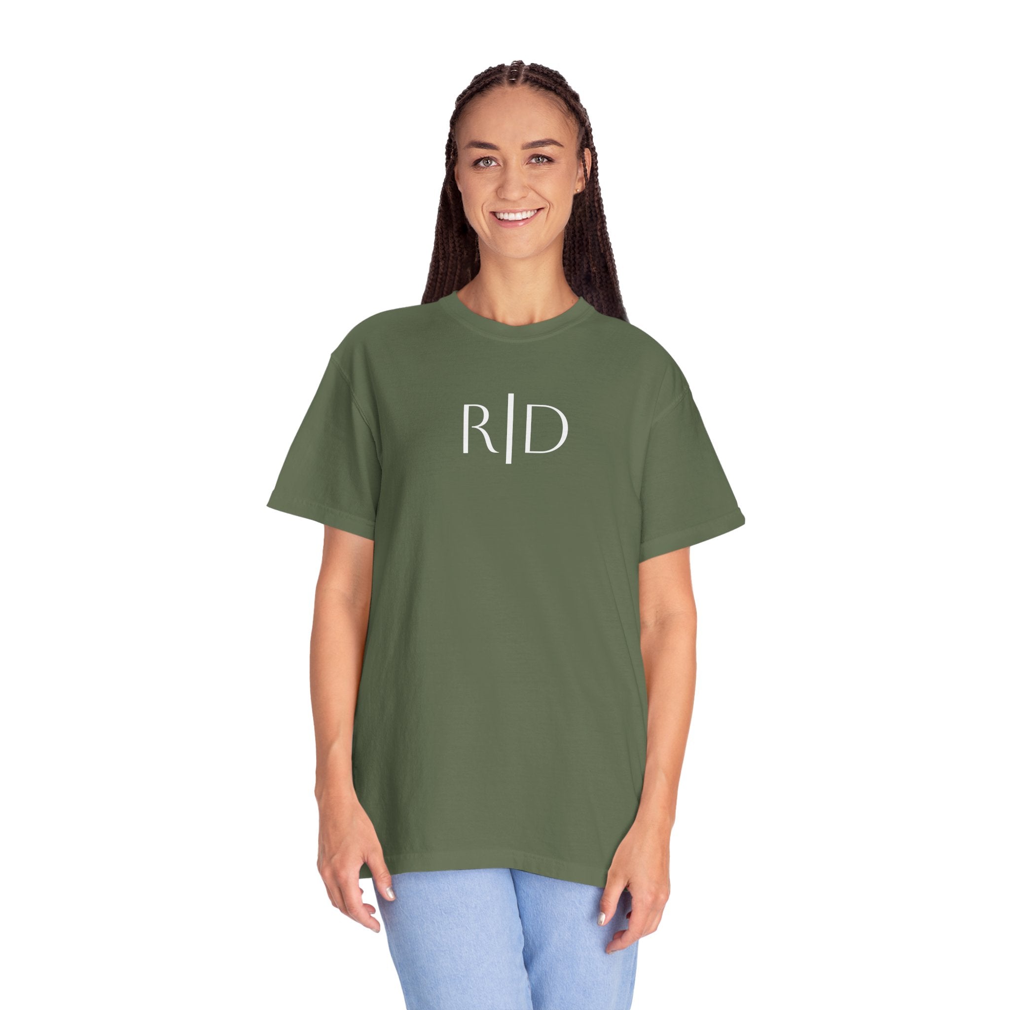 101 -  Tee Multi Colors Monogram R|D River Down Shop Classic Tee — Minimalist Initials T-Shirt