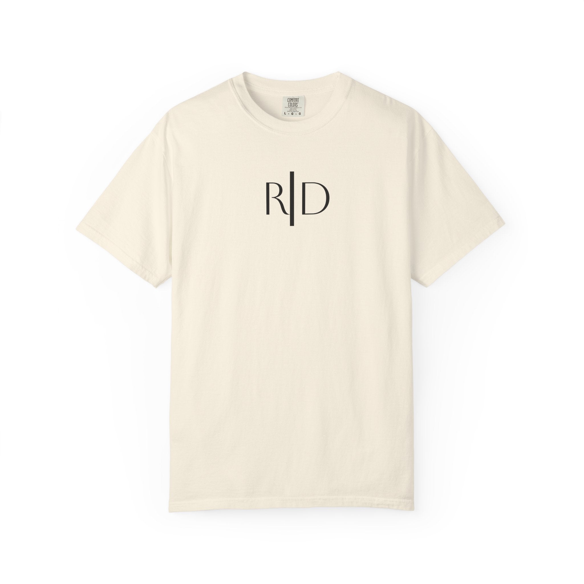 101 - Tee Multi Colors Monogram R|D River Down Shop Classic Tee — Minimalist Initials T-Shirt