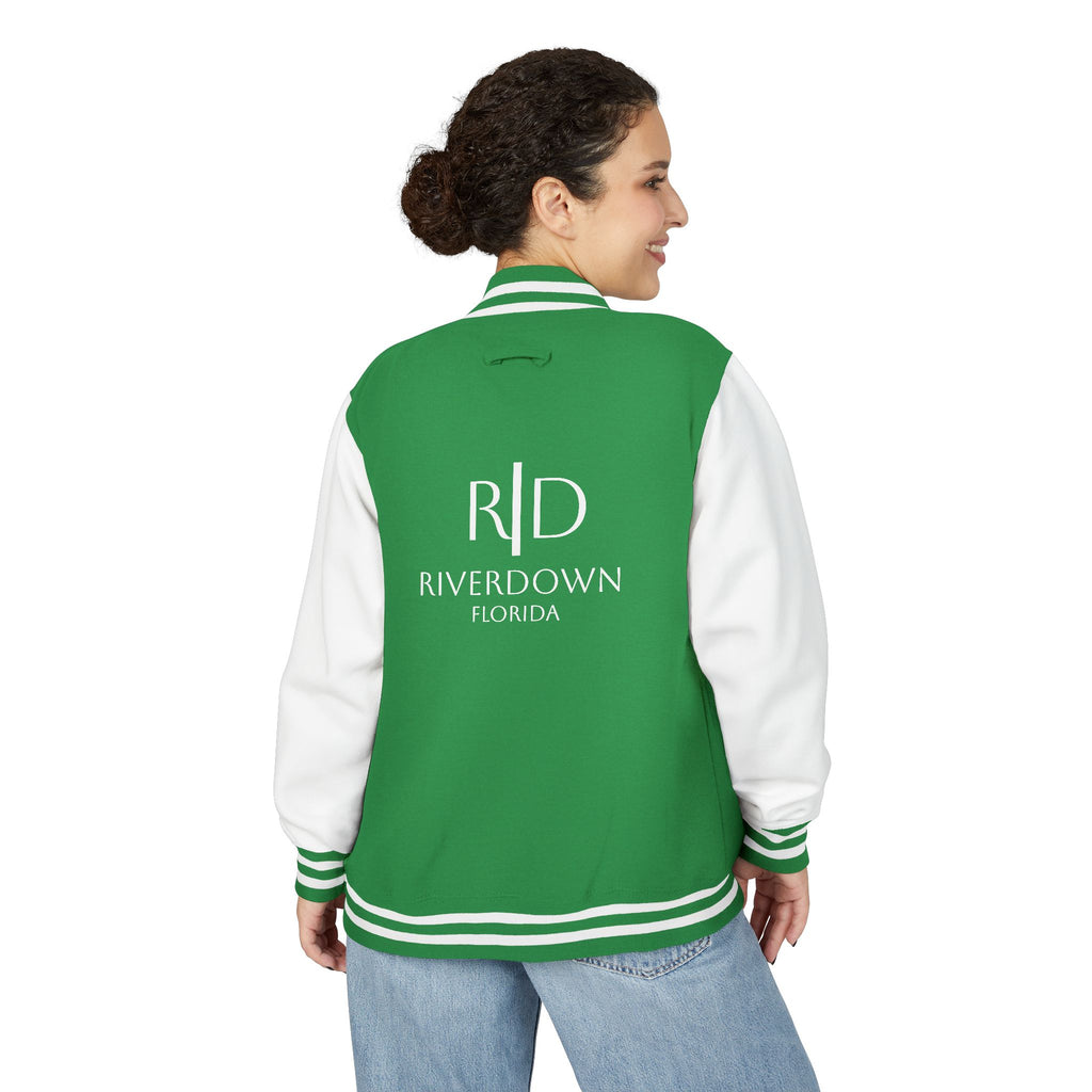 52 - Jacket Letterman - Classic Black & White Varsity Style with 'R|D' Chest Logo