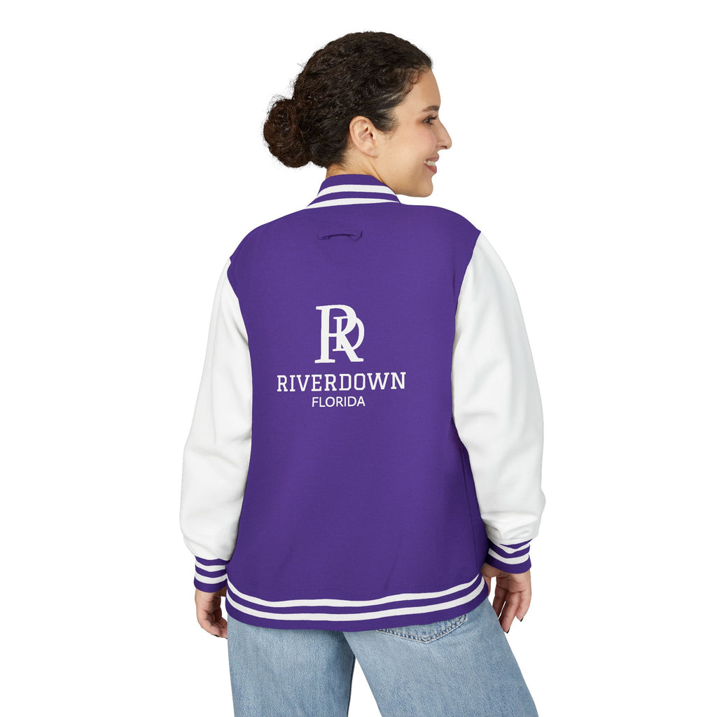 52 - Jacket Letterman - Classic Black & White Varsity Style with 'R|D' Chest Logo