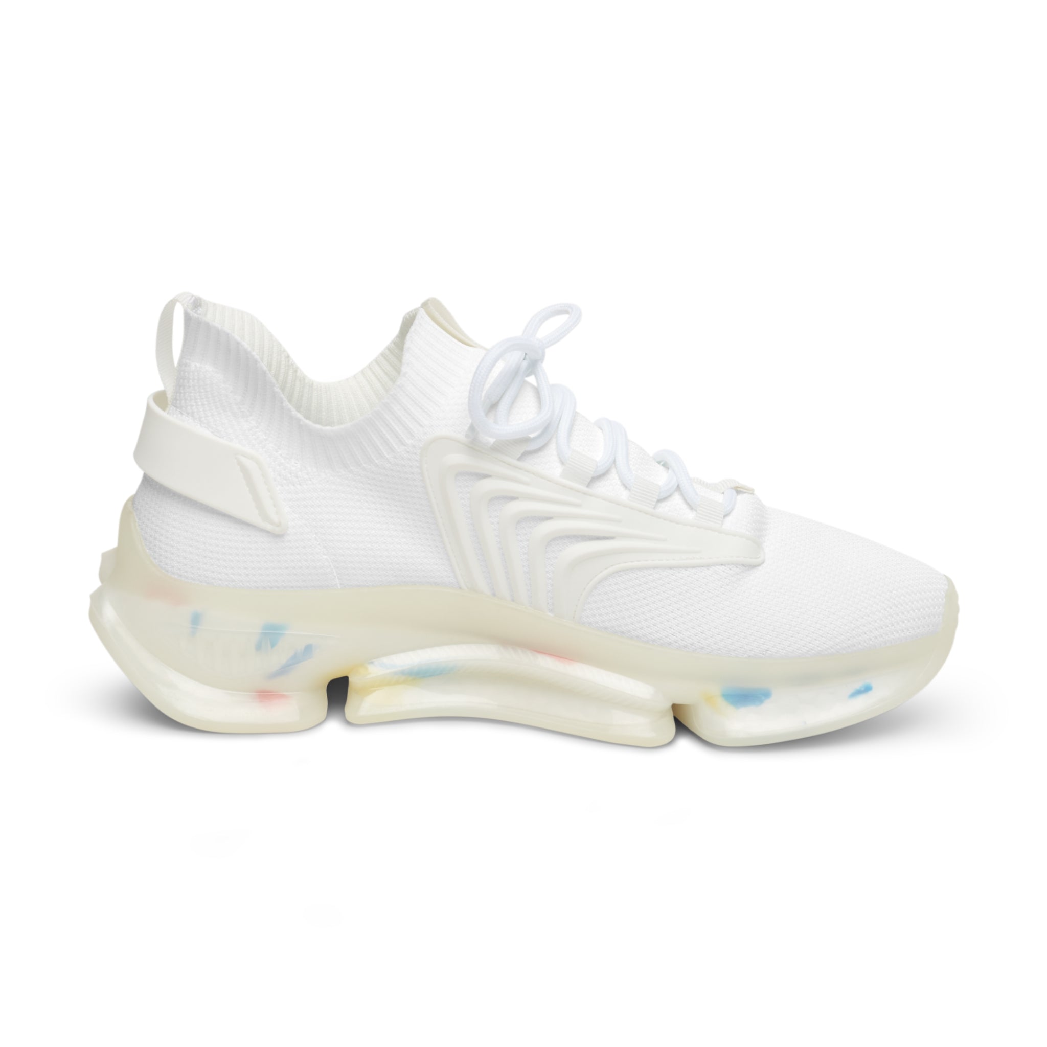 81 - Men's White Mesh Sneakers — Lightweight Breathable Athletic Shoes with 'RIVERDOWN' Accent