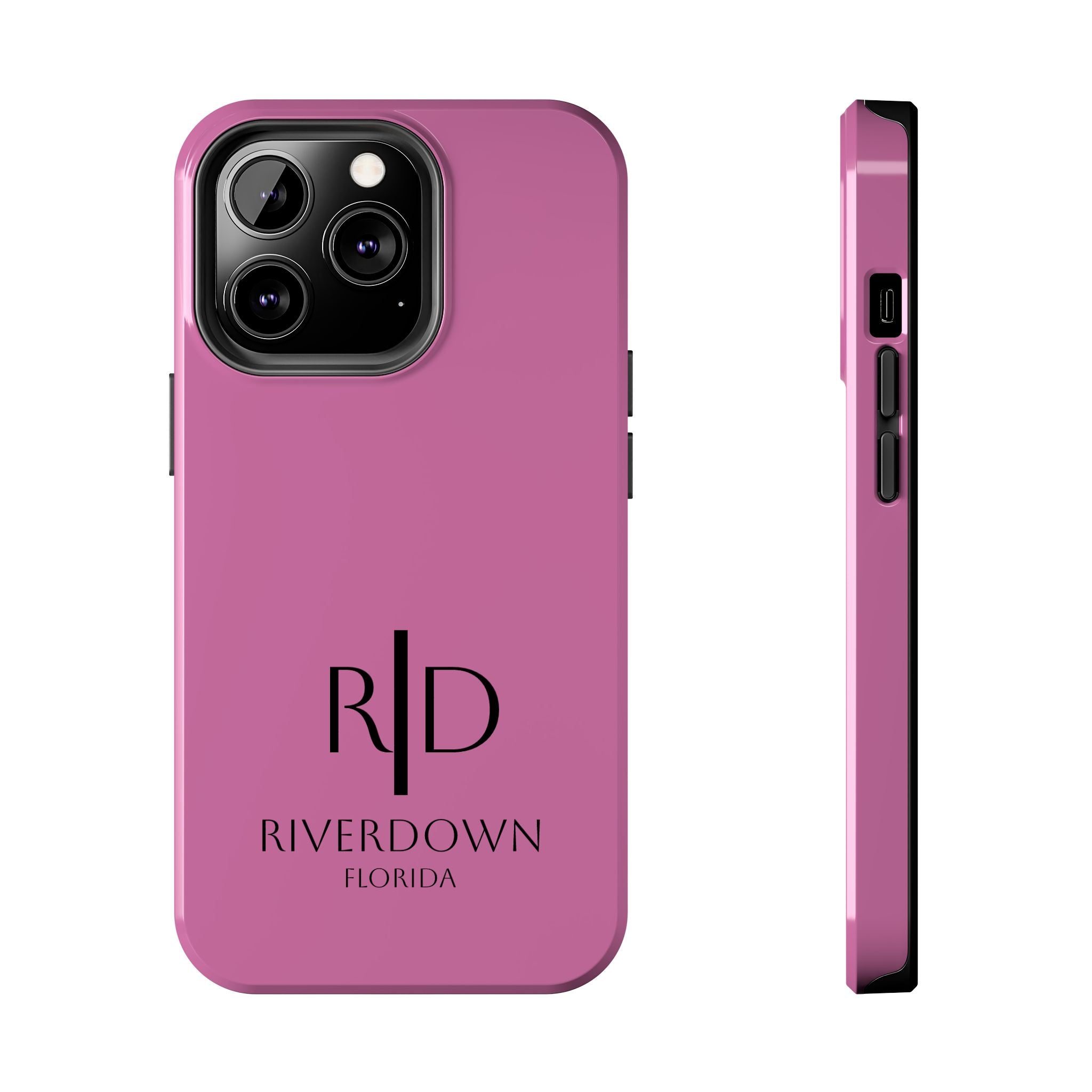 924 - Phone Case Pink Peddle — Durable Protective Phone Cover with Monogram Logo
