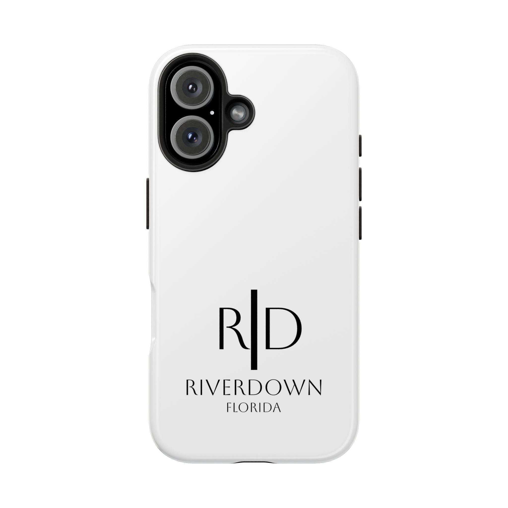 924 - Phone Case White Cap — Durable Protective Phone Cover with Monogram Logo