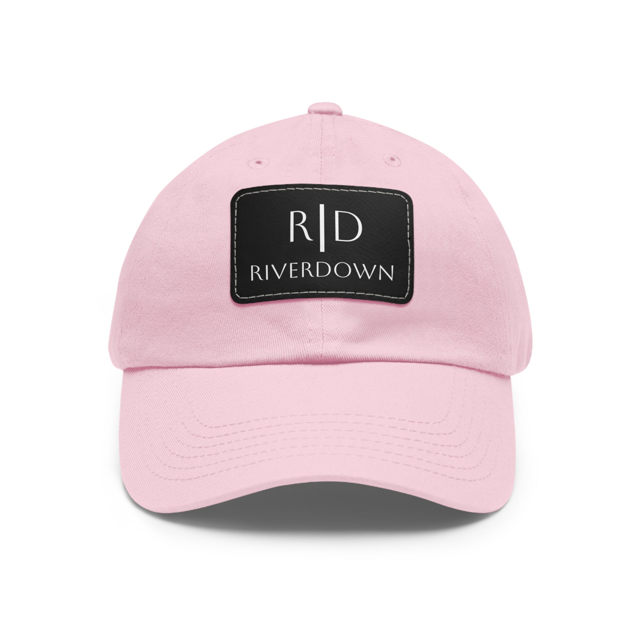 92 - Dad Hat with Leather Patch Multi Color (Rectangle)
