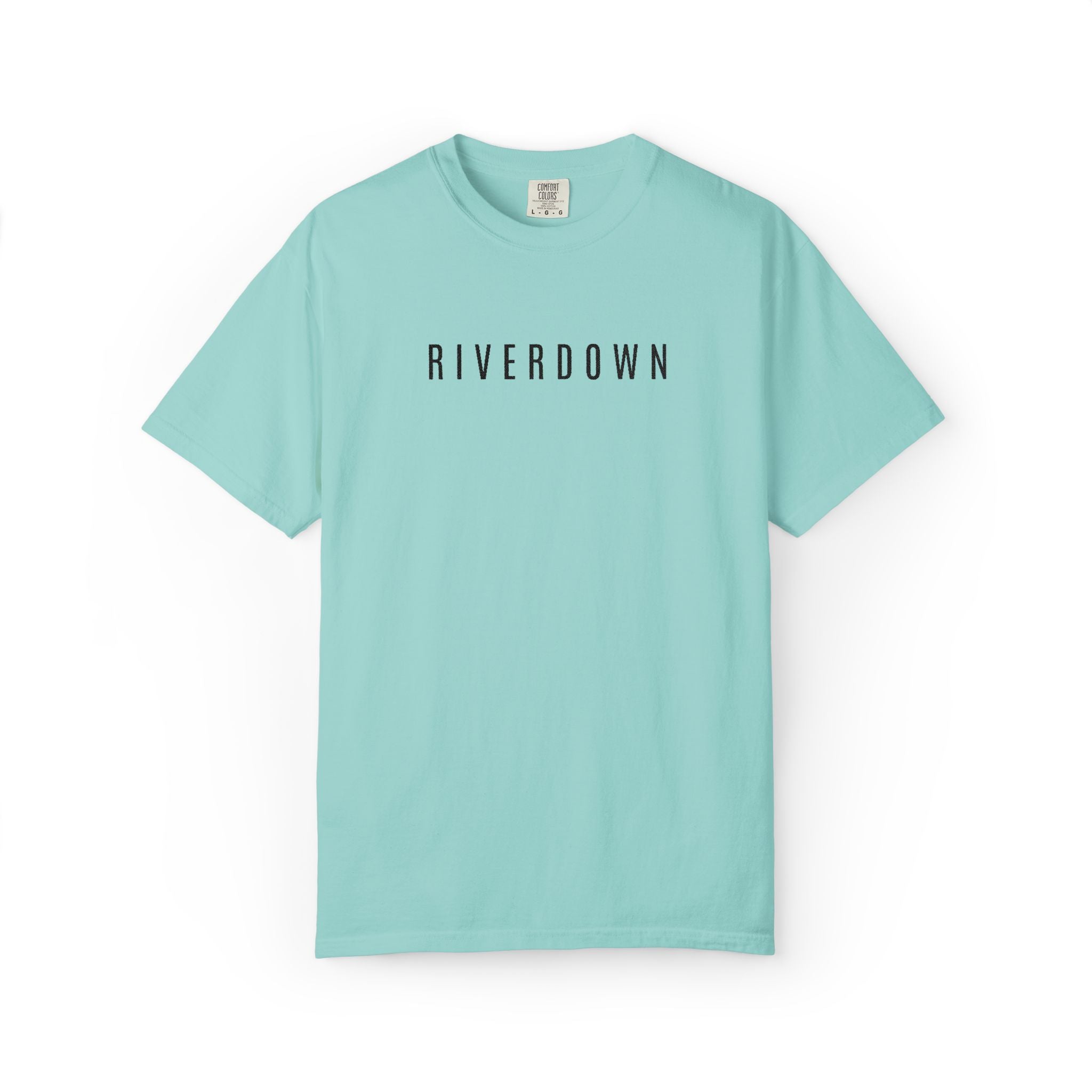 102 - Embroidered RIVERDOWN T-Shirt — Soft Garment-Dyed Casual Tee