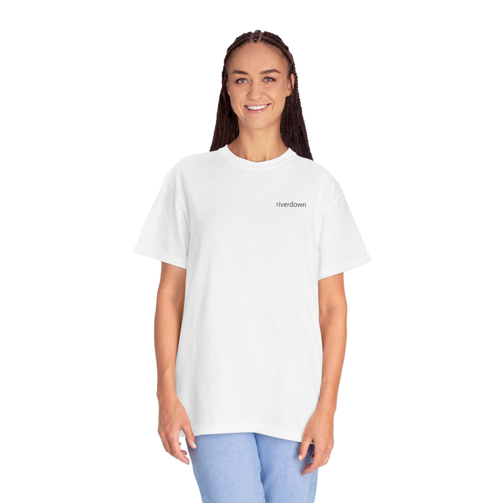 101 - Embroidered Riverdown T-Shirt — Soft Garment-Dyed Casual Tee