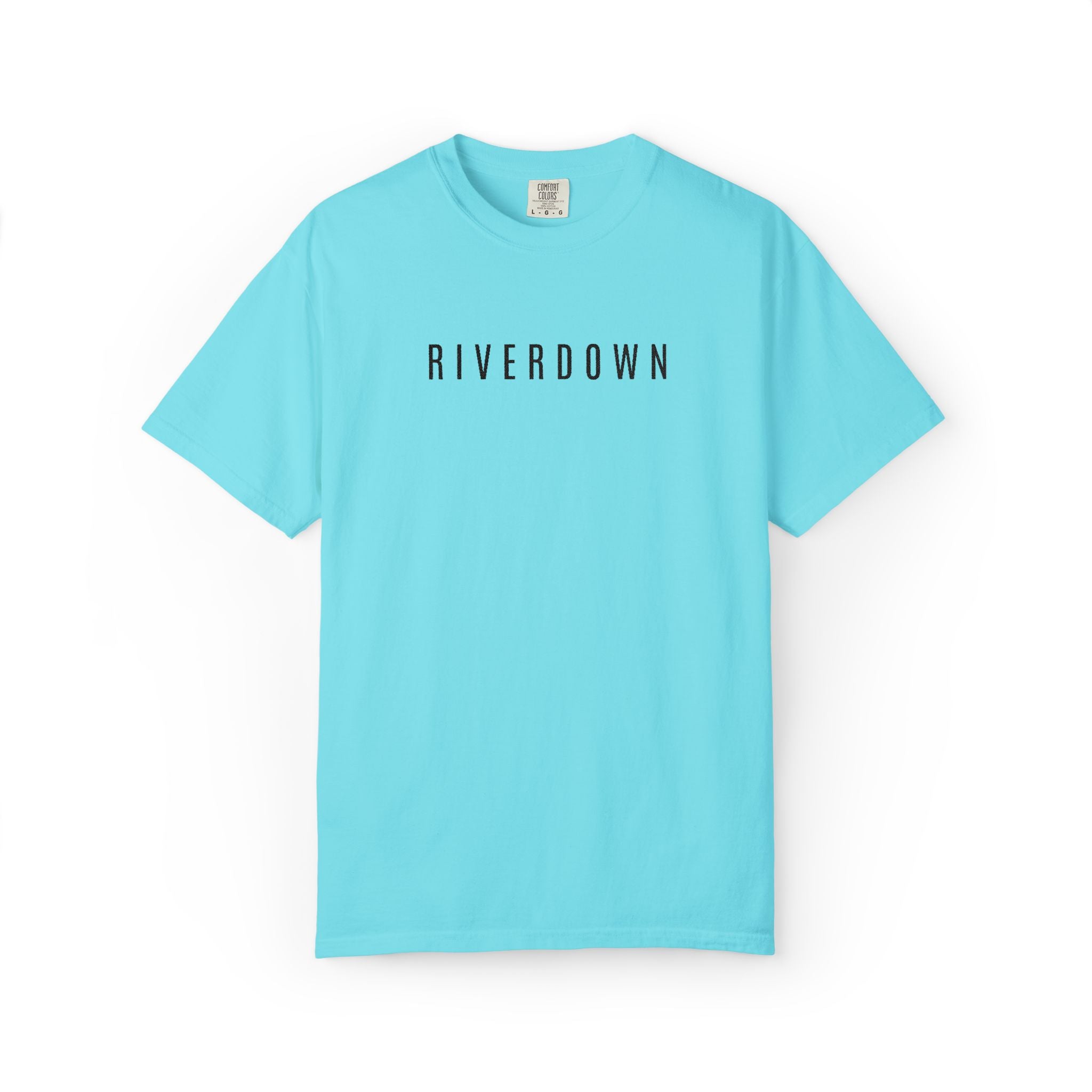 102 - Embroidered RIVERDOWN T-Shirt — Soft Garment-Dyed Casual Tee