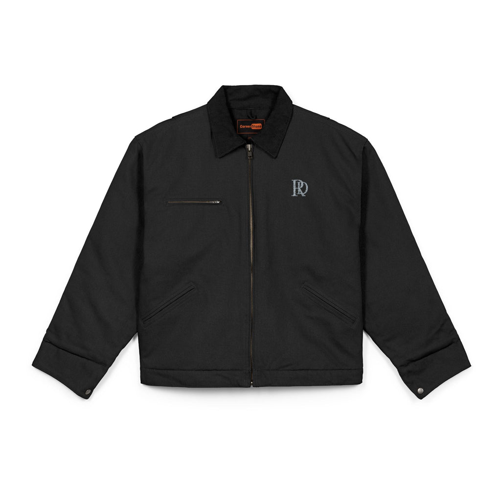 52 - Jacket Embroidered Work Jacket — Classic Duck Cloth Zip-Up with RD Monogram