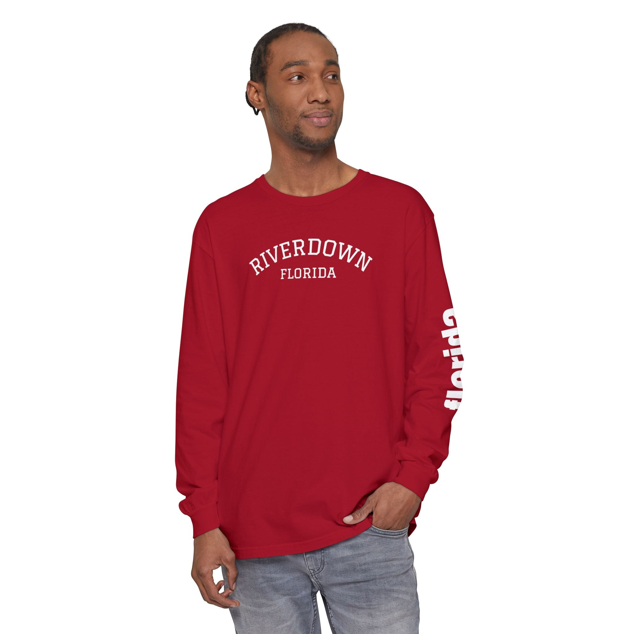2 - Long Sleeve Tee Multi Colors 'R|D' — Florida Sleeve Graphic