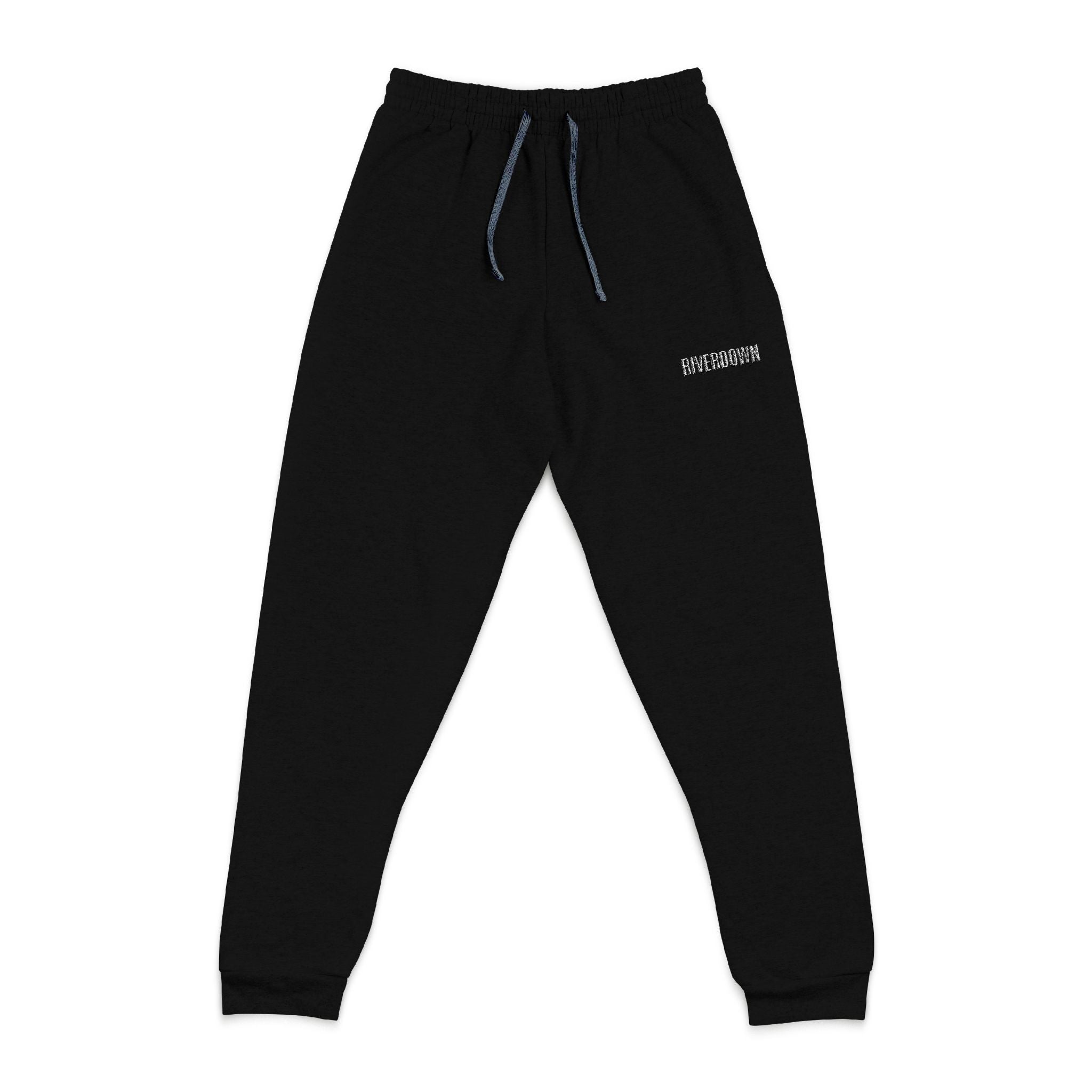 6 - Embroidered Cozy Joggers — Minimal Script Logo Sweatpants
