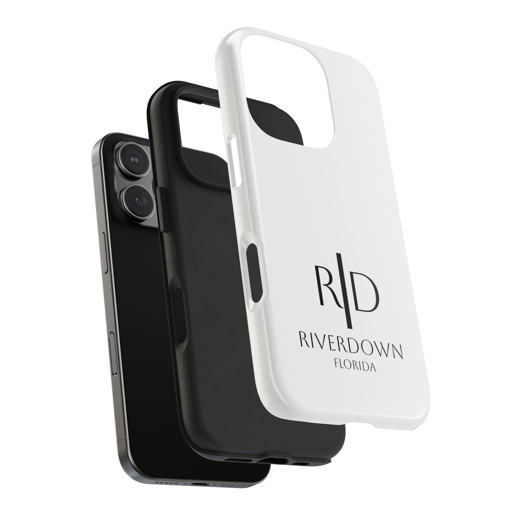 924 - Phone Case White Cap — Durable Protective Phone Cover with Monogram Logo