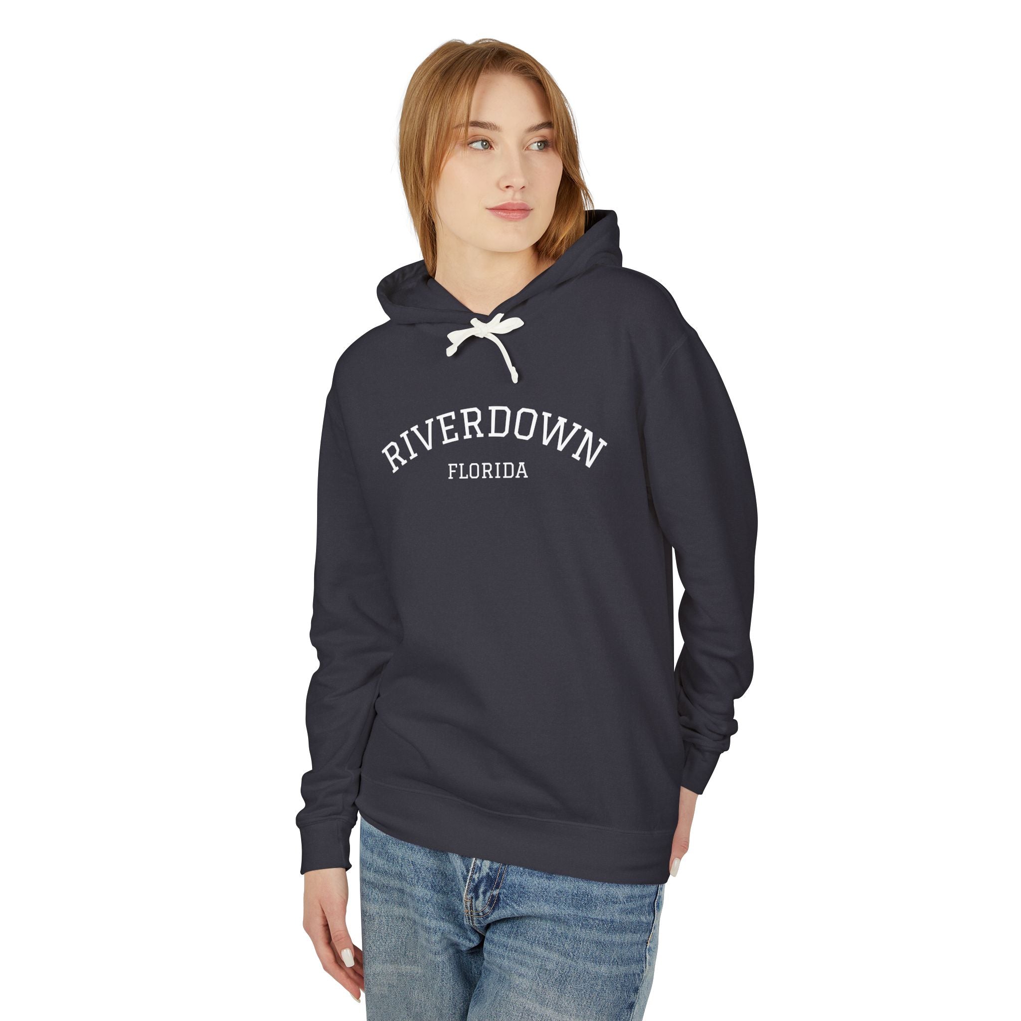 4 - Hoodie Multi Colors Collegiate Logo Hoodie — Lightweight Pastel Blue Sweatshirt