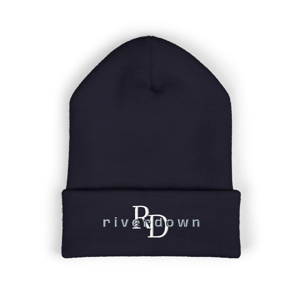 92 - RD Embroidered Cuffed Beanie — Classic Knit Hat, Bold Yellow