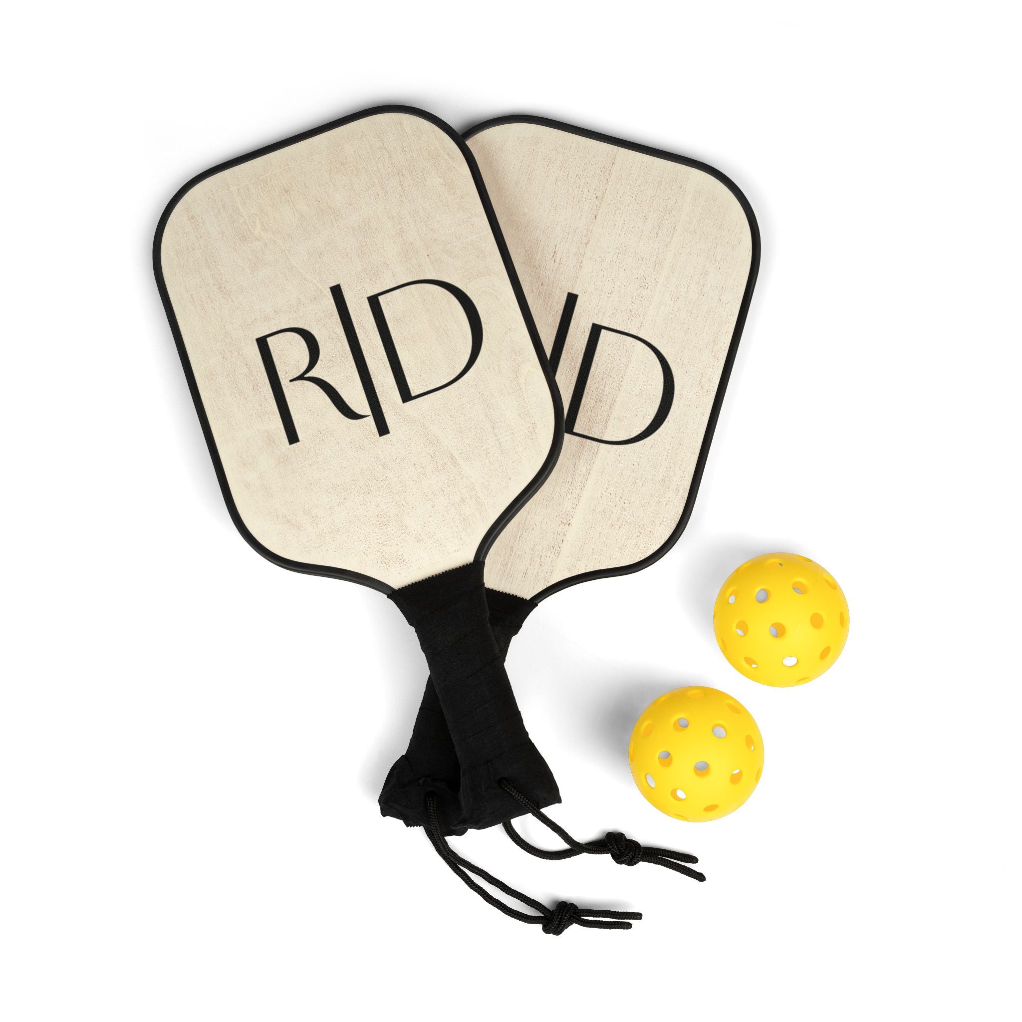 925 - Monogram Pickleball Paddle Set – Personalized R|D Design, Lightweight Wood Pickleball Kit