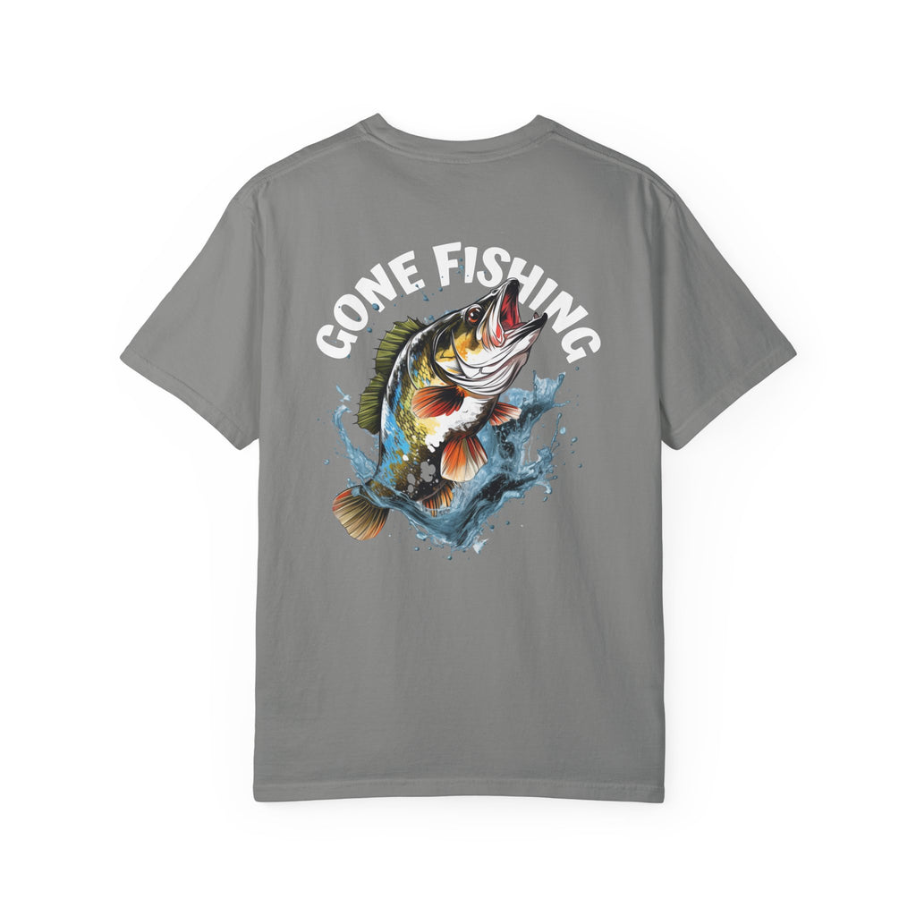10 - Tee Multi Colors Gone Fishing -  Minimalist Initials T-Shirt