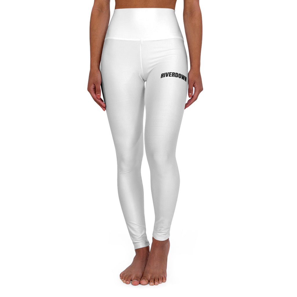 62 - Pants Yoga White Cap High-Waist Yoga Leggings — Minimal Activewear with Subtle 'RID' Accent