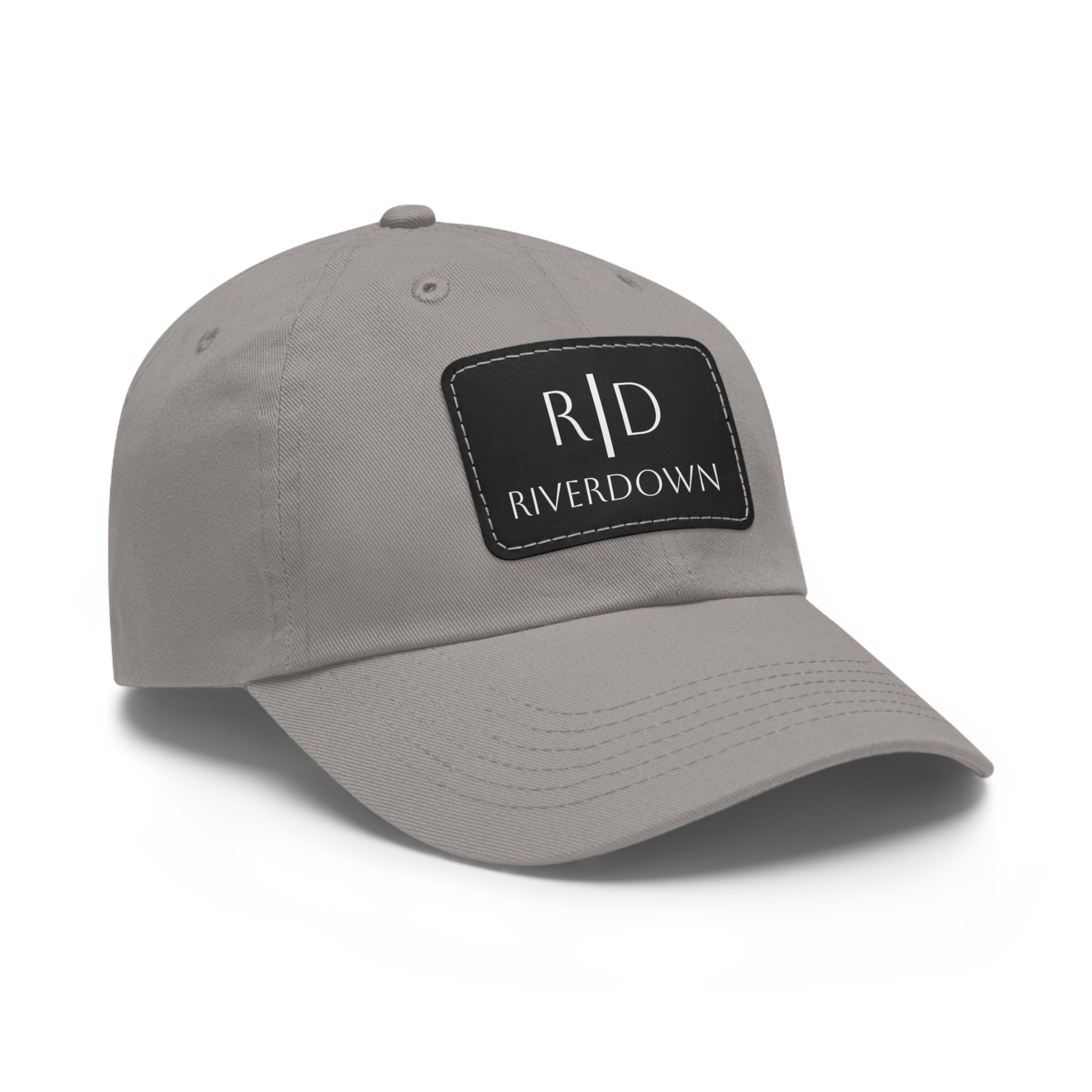 92 - Dad Hat with Leather Patch Multi Color (Rectangle)