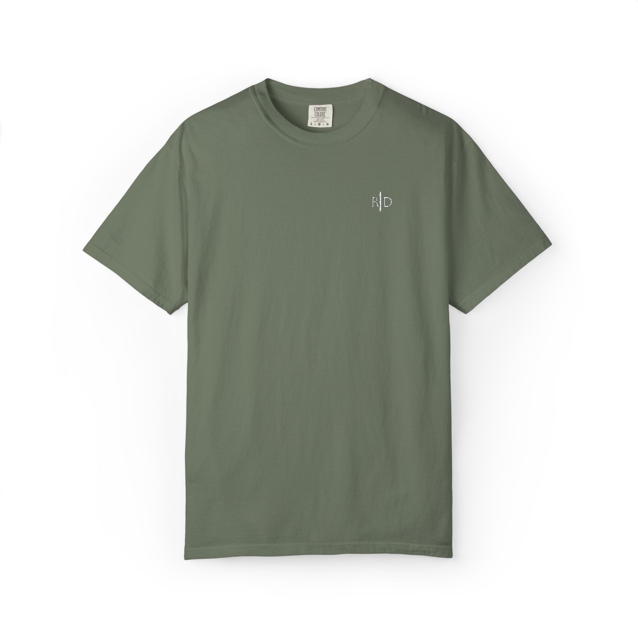 101 - Embroidered RD Logo T-Shirt — Soft Garment-Dyed Casual Tee