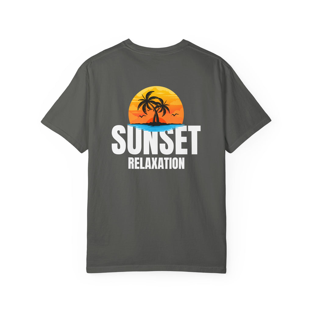 10 - Tee Multi Colors Sunset Relaxation — Minimalist Initials T-Shirt