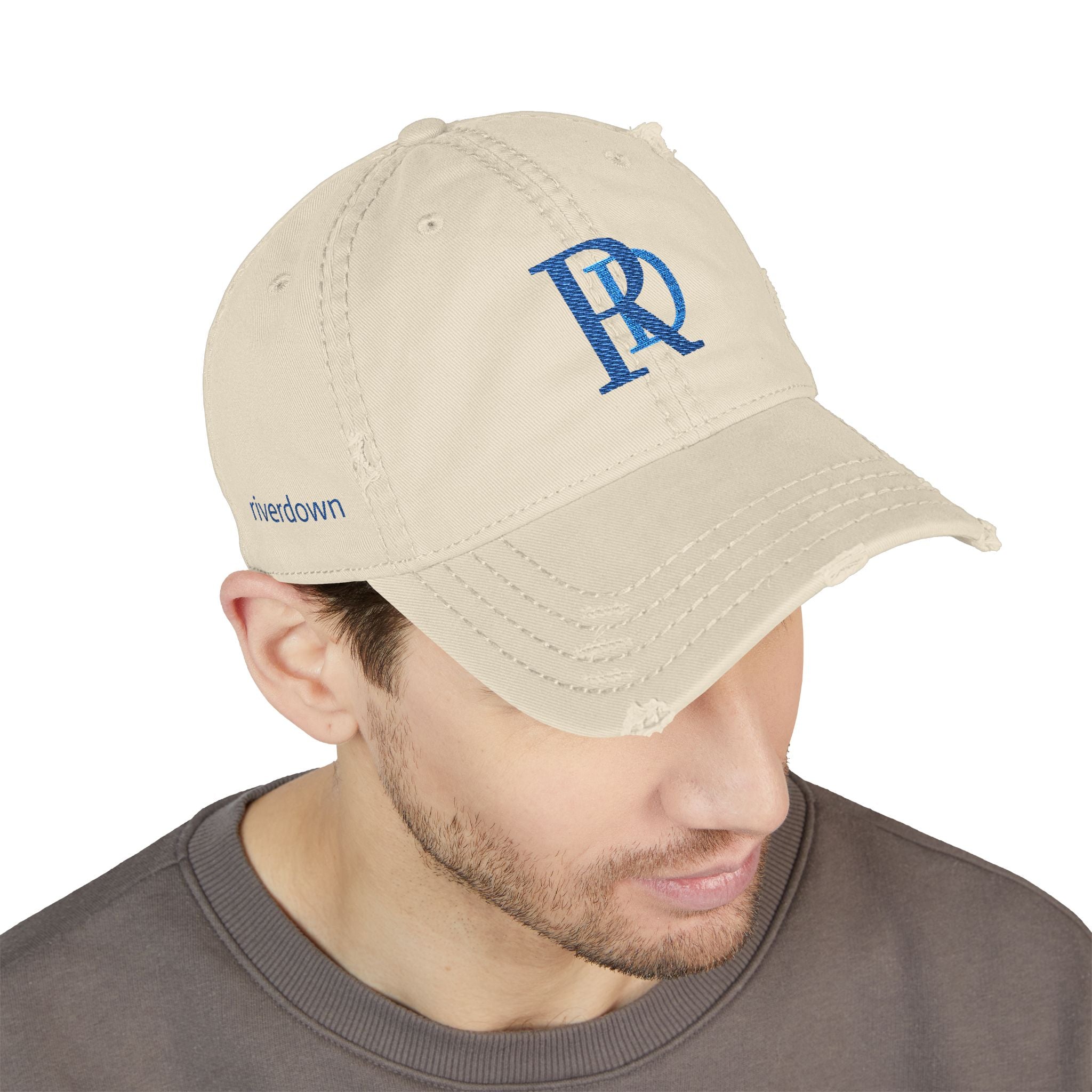 920 - Hat Multi Colors RD Distressed Embroidered 'Riverdown' Dad Hat – Vintage Washed Baseball Cap