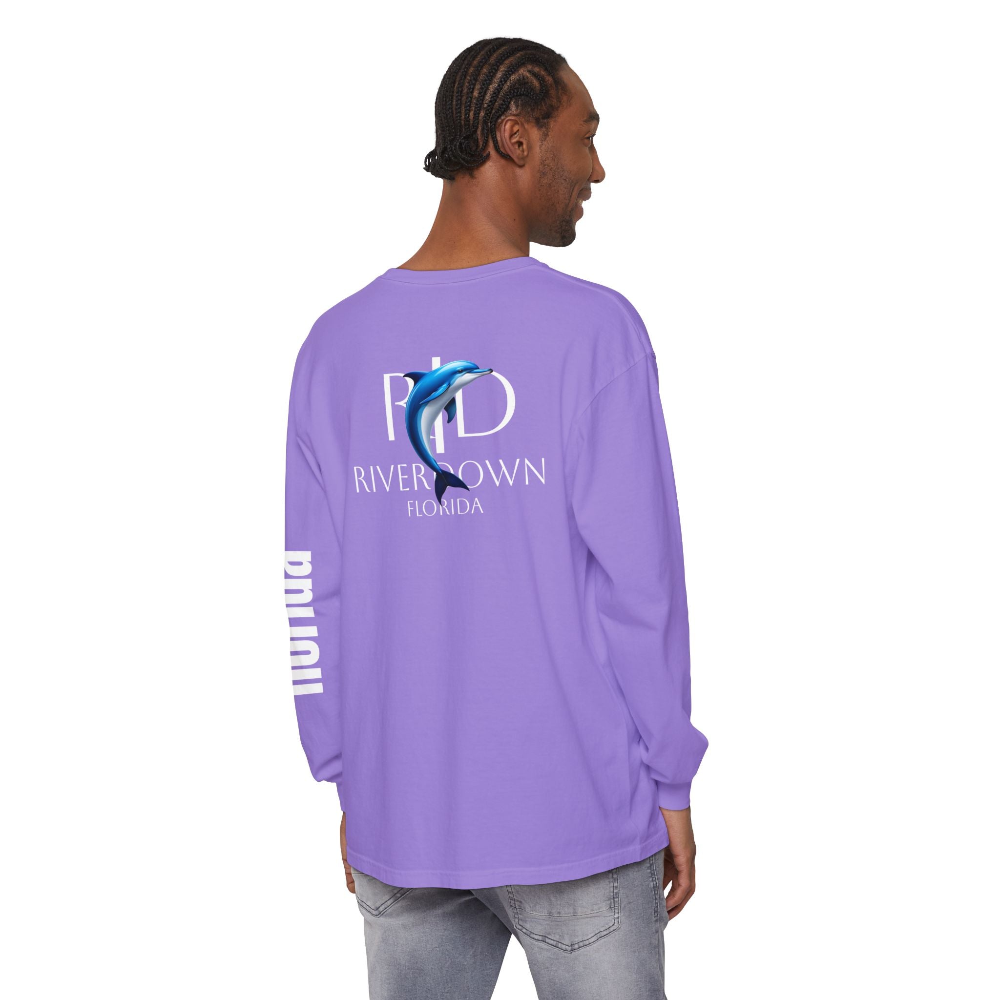 2 - Long Sleeve Tee Multi Colors 'R|D' — Florida Sleeve Graphic