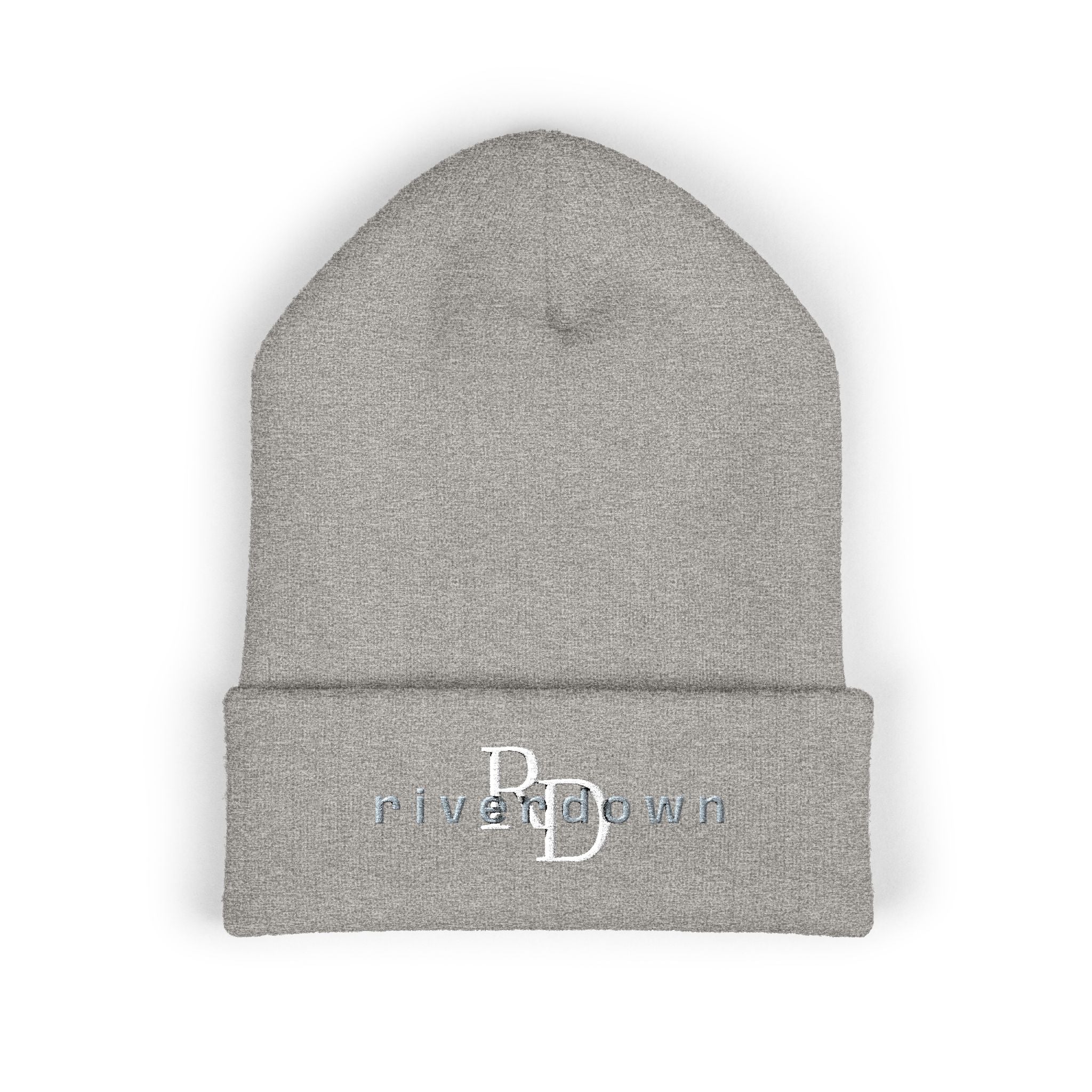 92 - RD Embroidered Cuffed Beanie — Classic Knit Hat, Bold Yellow