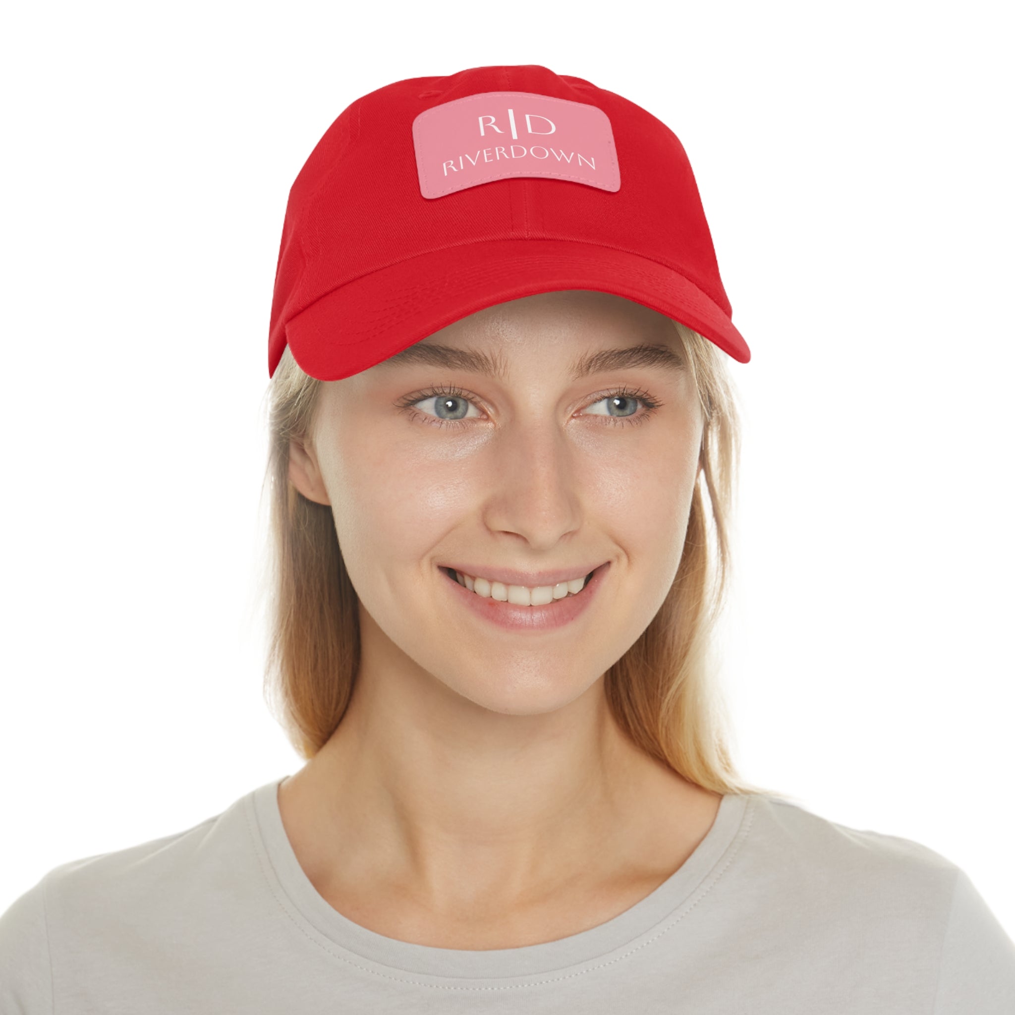 92 - Dad Hat with Leather Patch Multi Color (Rectangle)