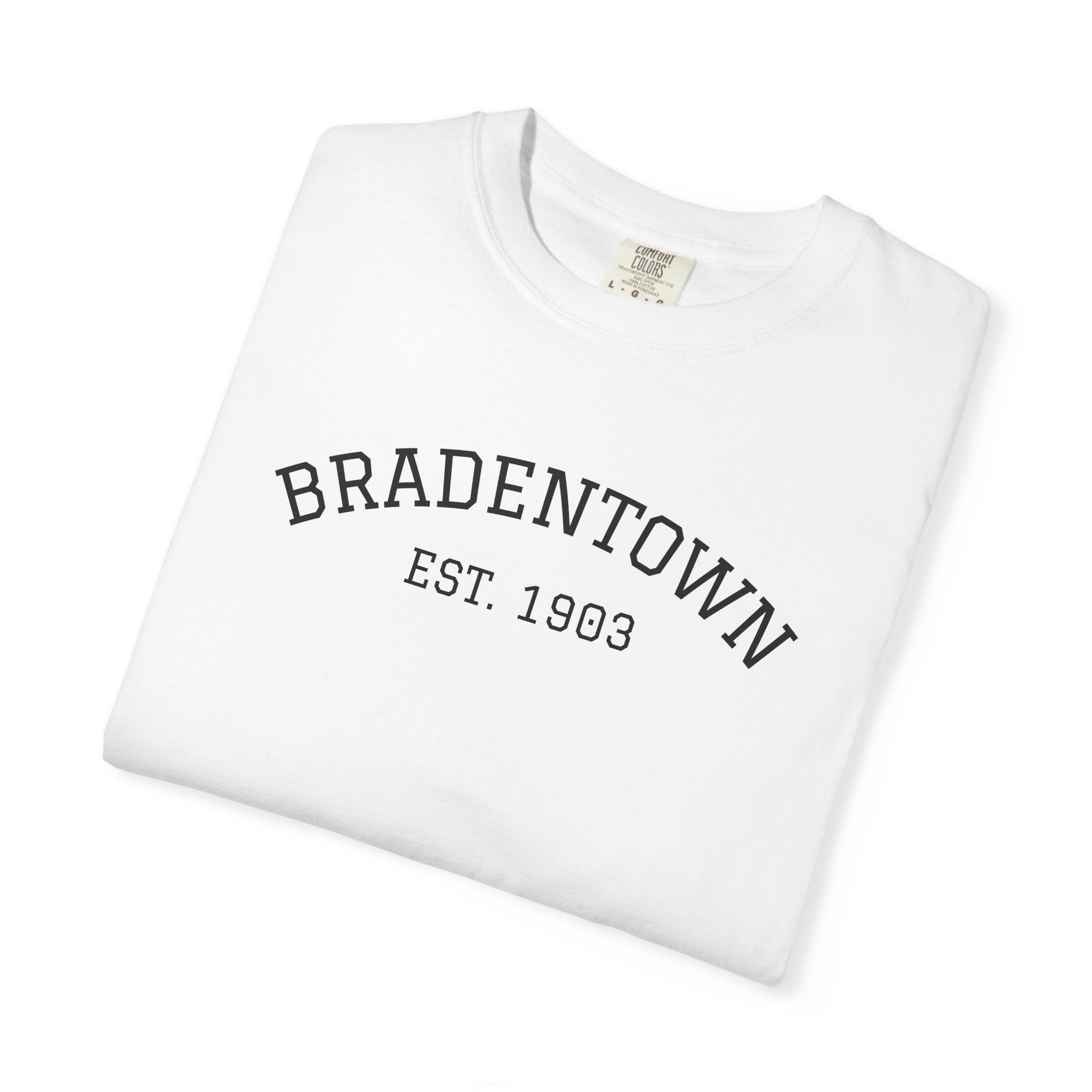 101 -  Tee Multi Colors Bradentown Classic Tee — Minimalist Initials T-Shirt