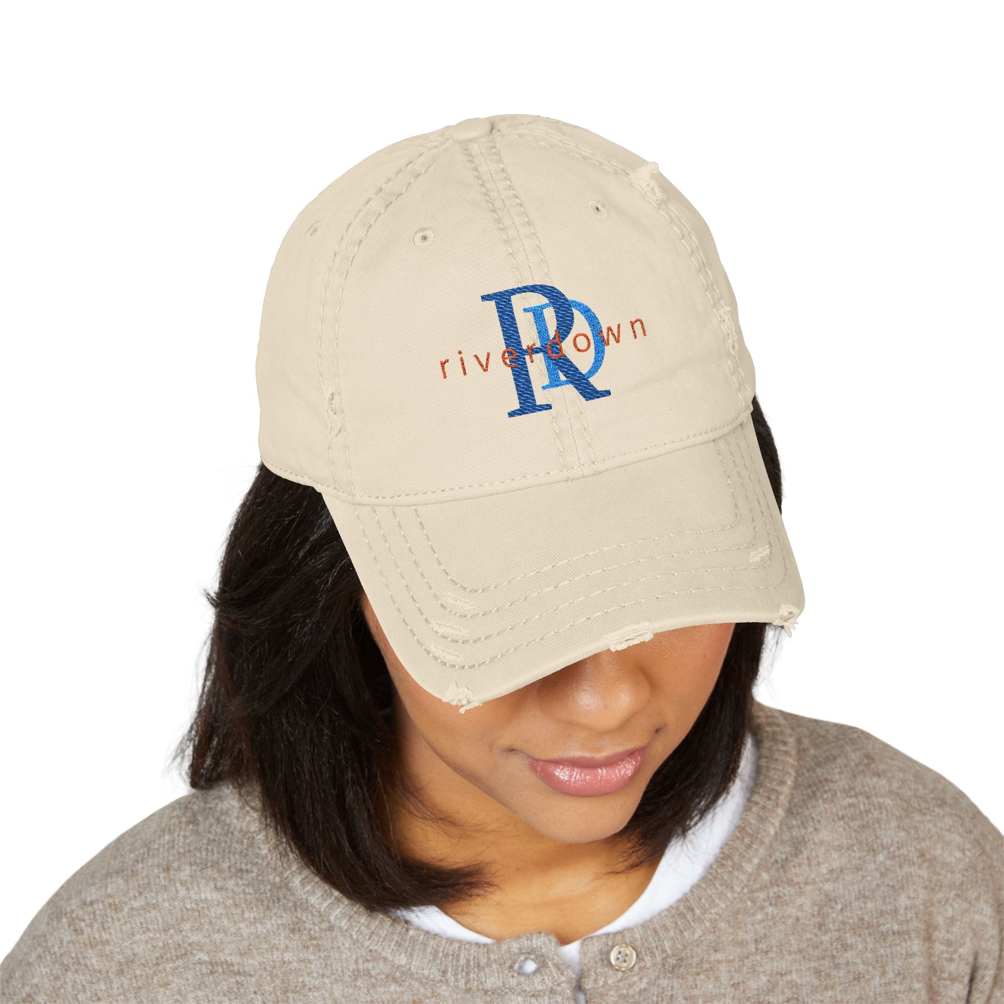 920 - Hat Multi Colors RD Distressed Embroidered 'Riverdown' Dad Hat – Vintage Washed Baseball Cap