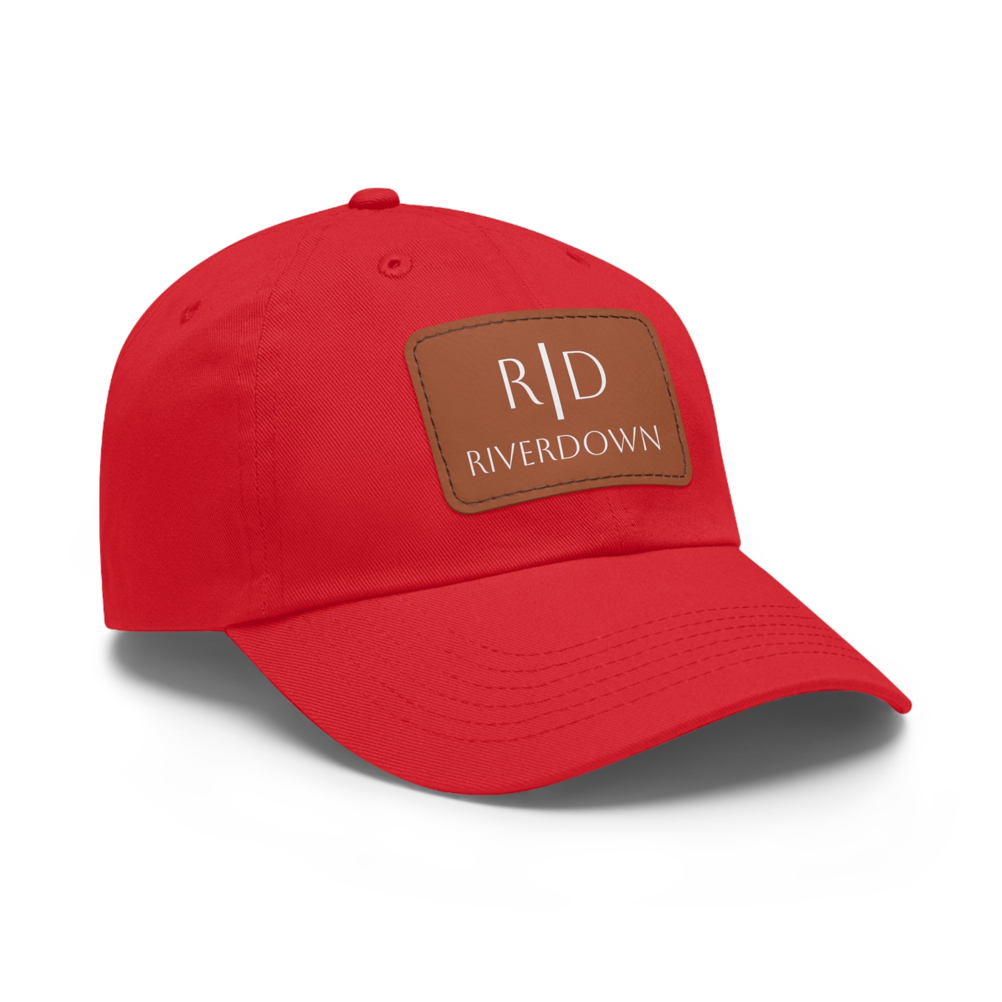 92 - Dad Hat with Leather Patch Multi Color (Rectangle)