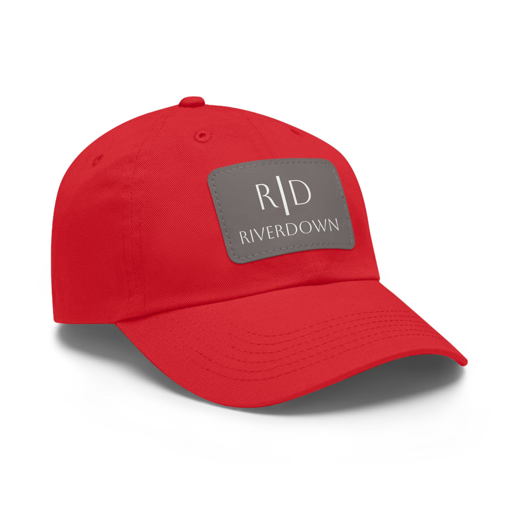 92 - Dad Hat with Leather Patch Multi Color (Rectangle)