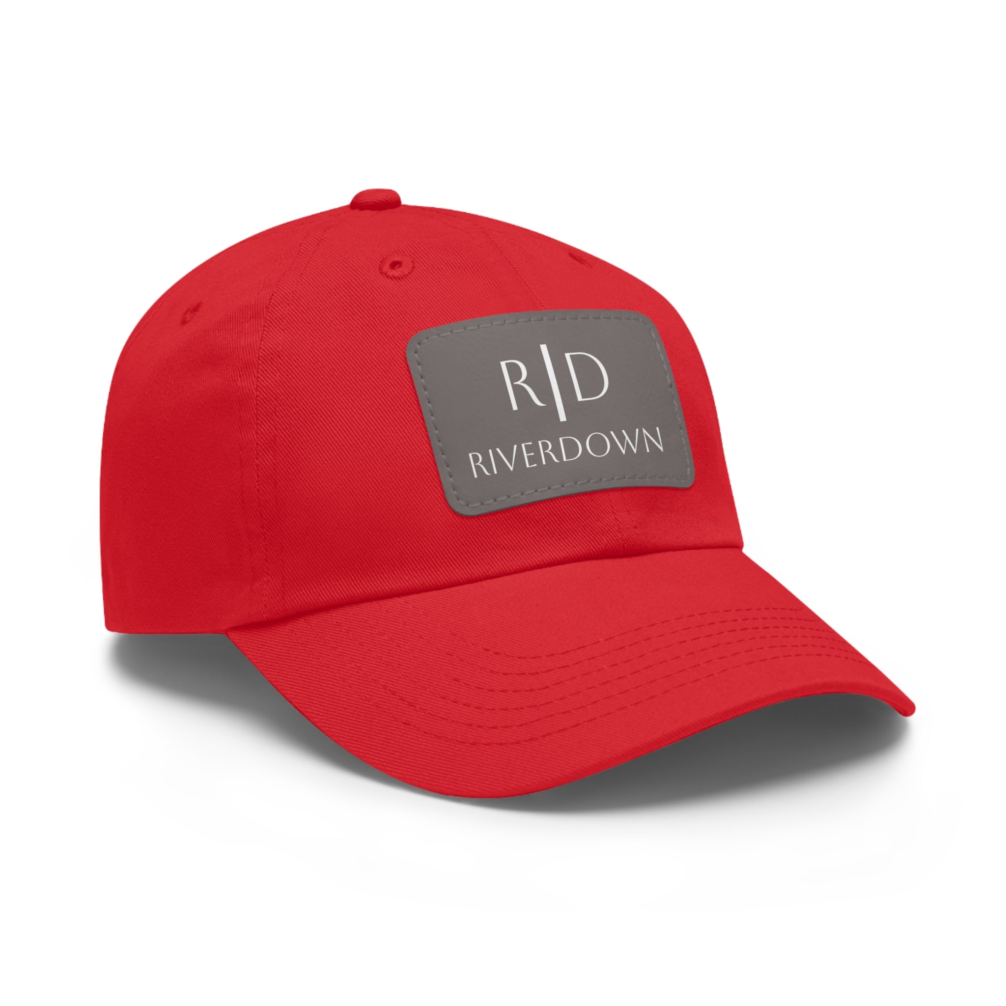 92 - Dad Hat with Leather Patch Multi Color (Rectangle)