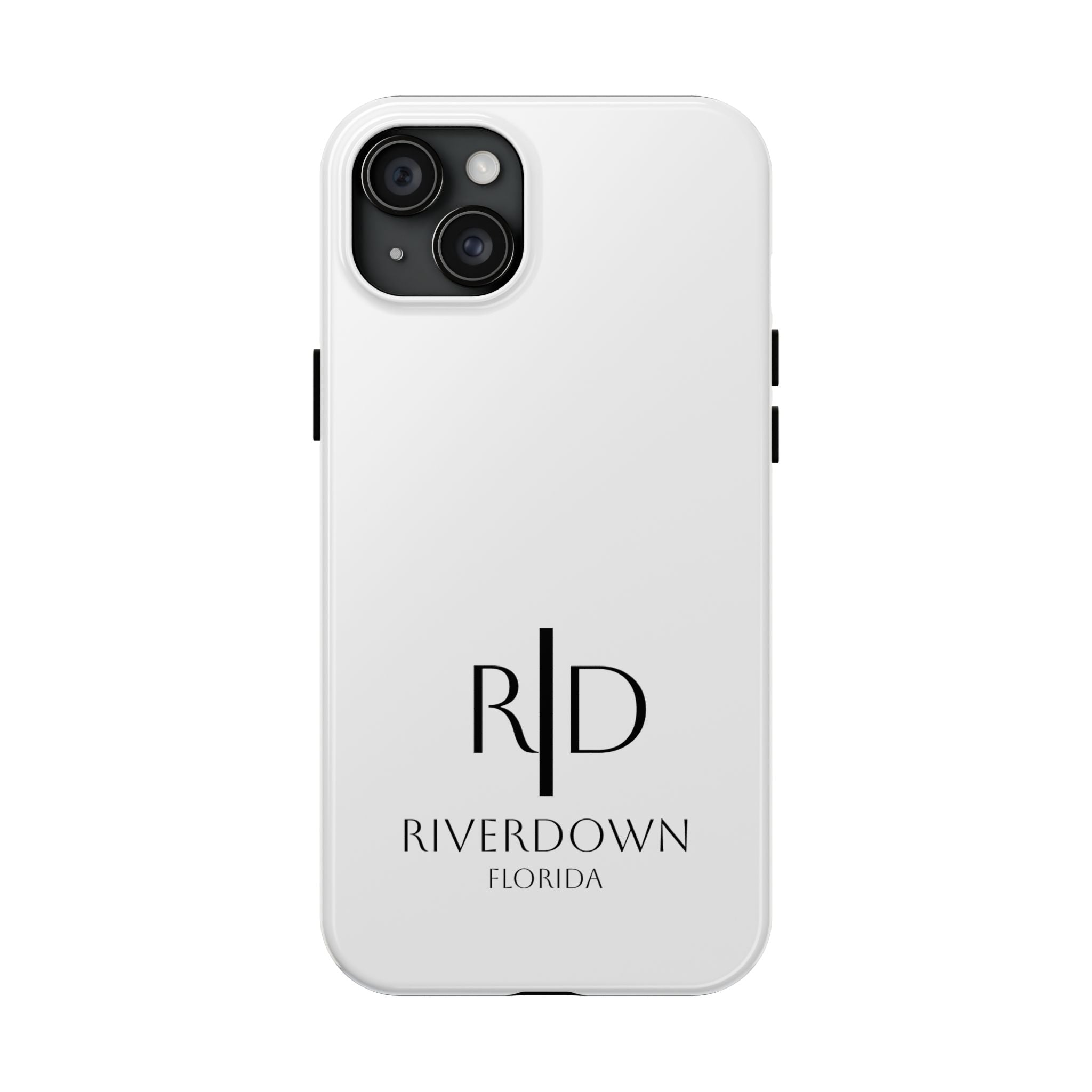 924 - Phone Case White Cap — Durable Protective Phone Cover with Monogram Logo