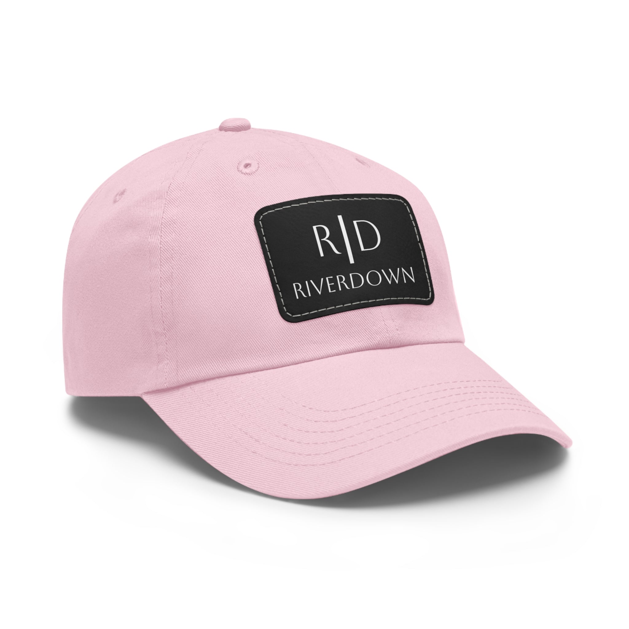 92 - Dad Hat with Leather Patch Multi Color (Rectangle)