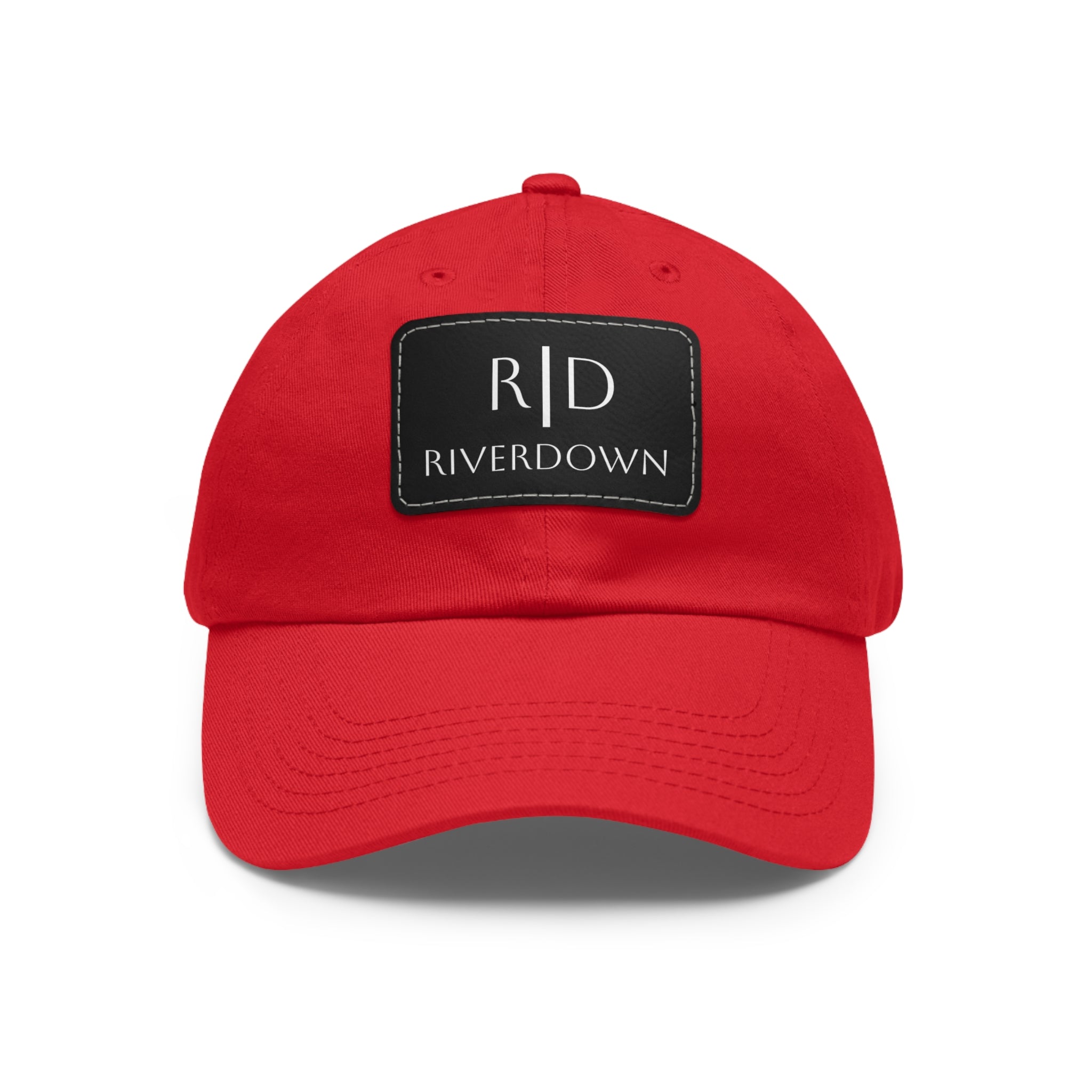 92 - Dad Hat with Leather Patch Multi Color (Rectangle)
