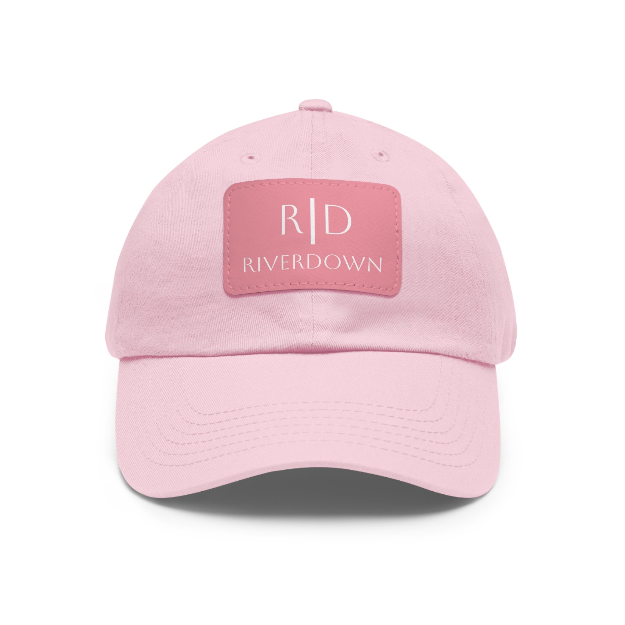 92 - Dad Hat with Leather Patch Multi Color (Rectangle)