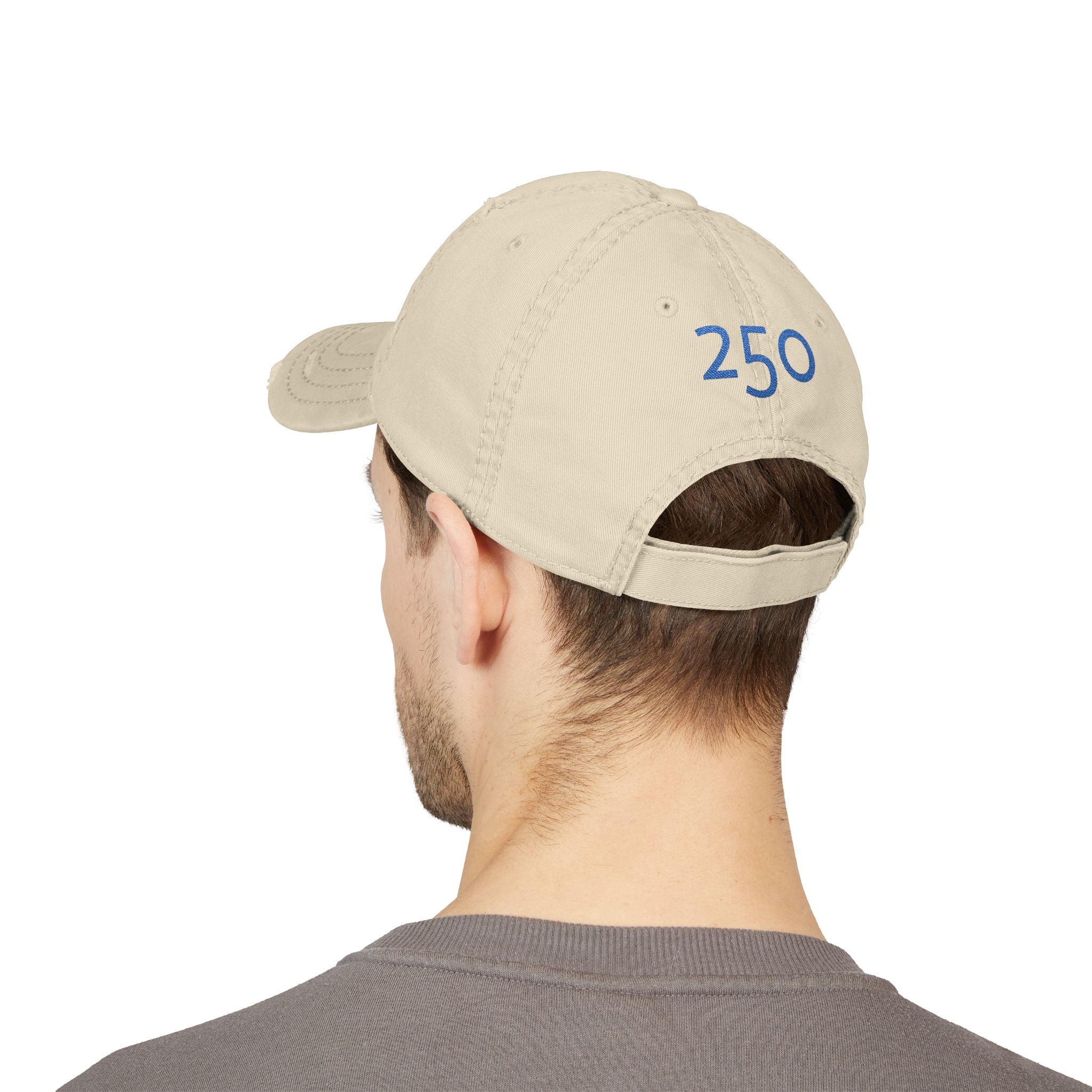 920 - Hat USA 1776 - 2026 Distressed Embroidered 'Riverdown' Dad Hat – Vintage Washed Baseball Cap